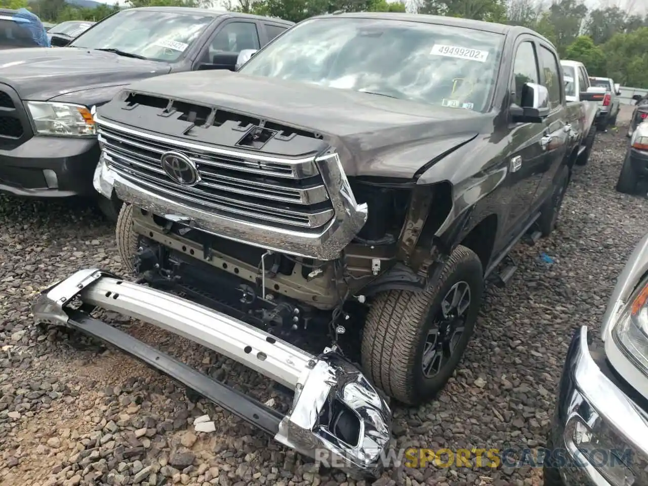 2 Photograph of a damaged car 5TFAY5F14KX814012 TOYOTA TUNDRA 2019