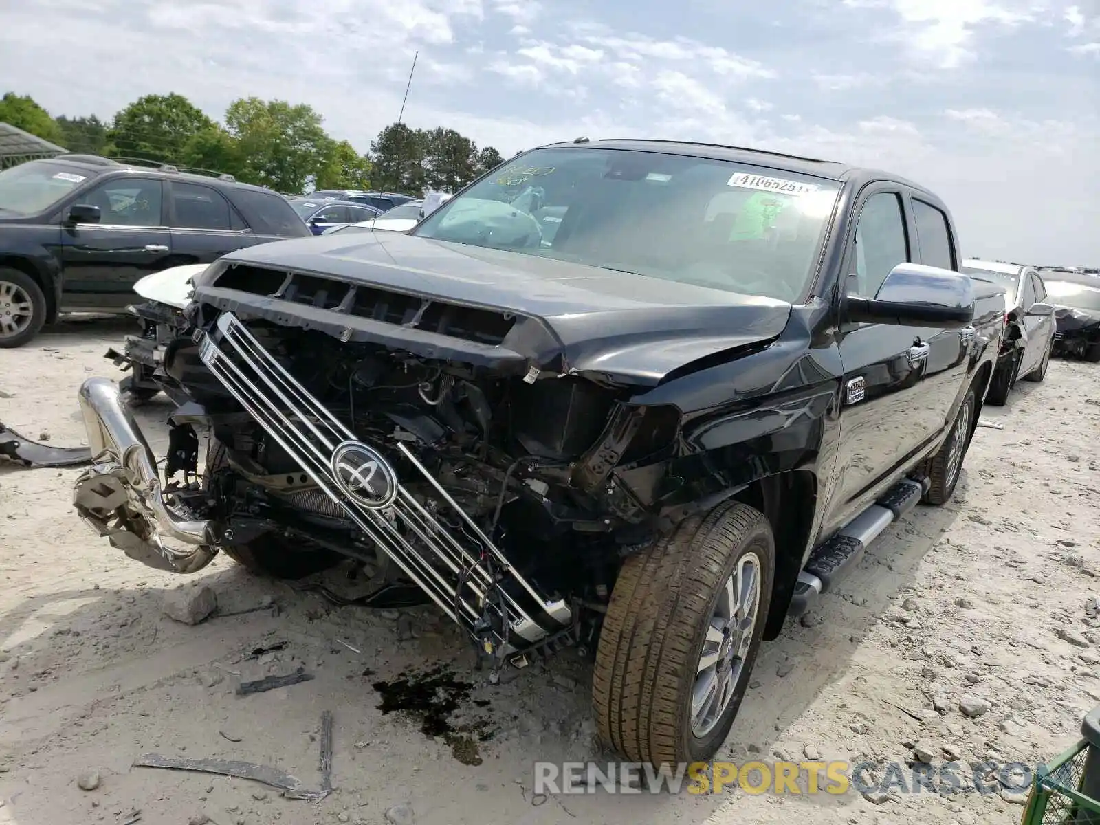 2 Photograph of a damaged car 5TFAY5F15KX805481 TOYOTA TUNDRA 2019