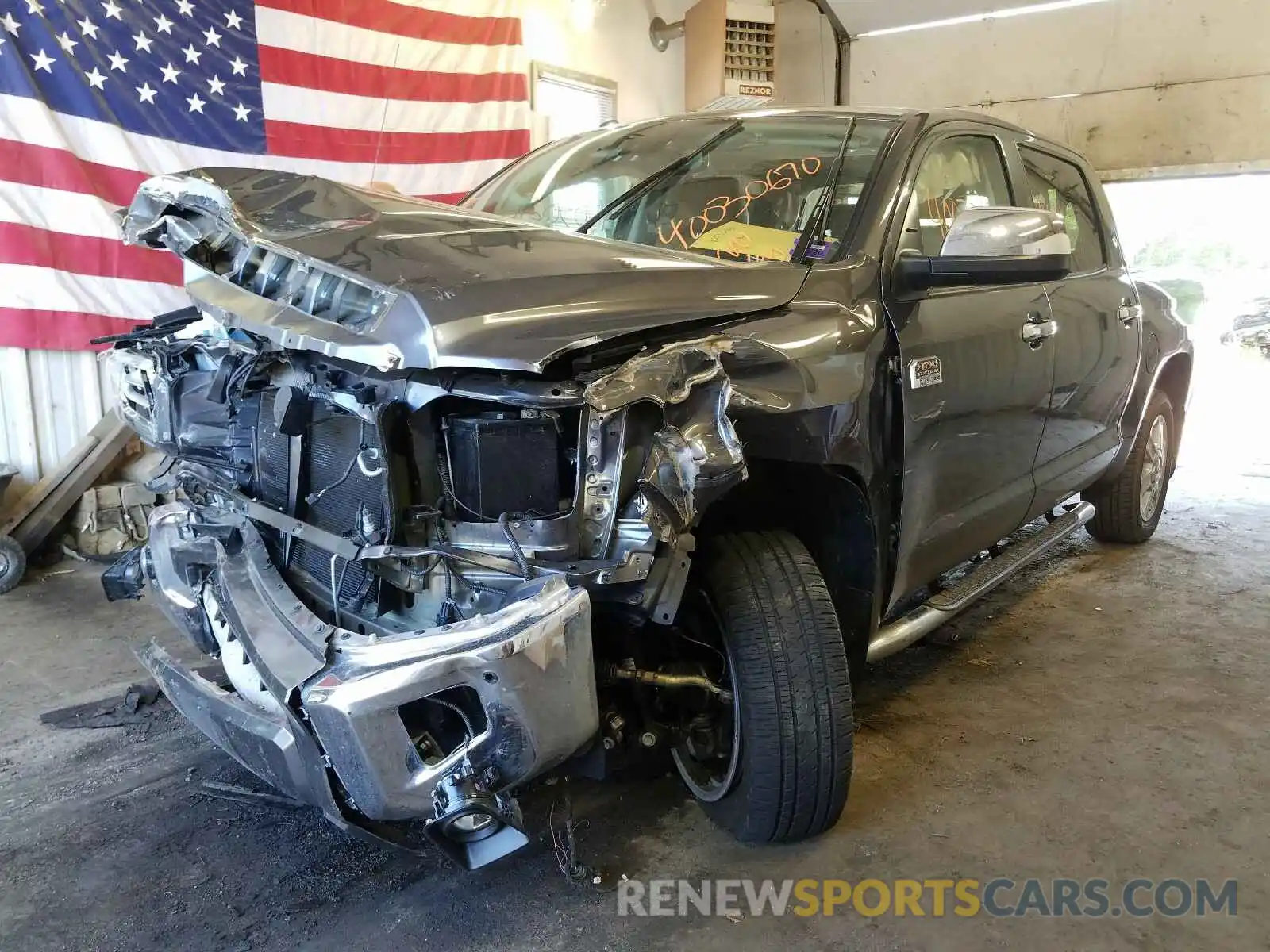 2 Photograph of a damaged car 5TFAY5F15KX868841 TOYOTA TUNDRA 2019