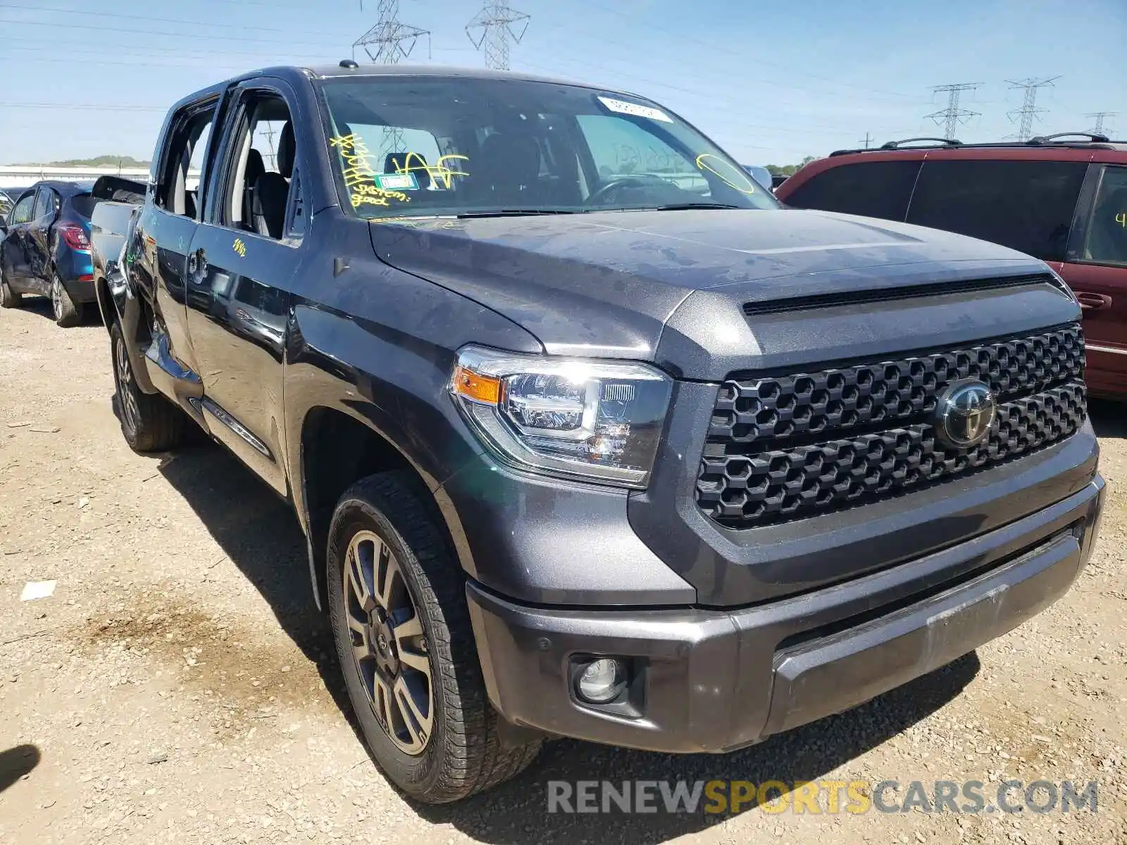 1 Photograph of a damaged car 5TFAY5F16KX826582 TOYOTA TUNDRA 2019