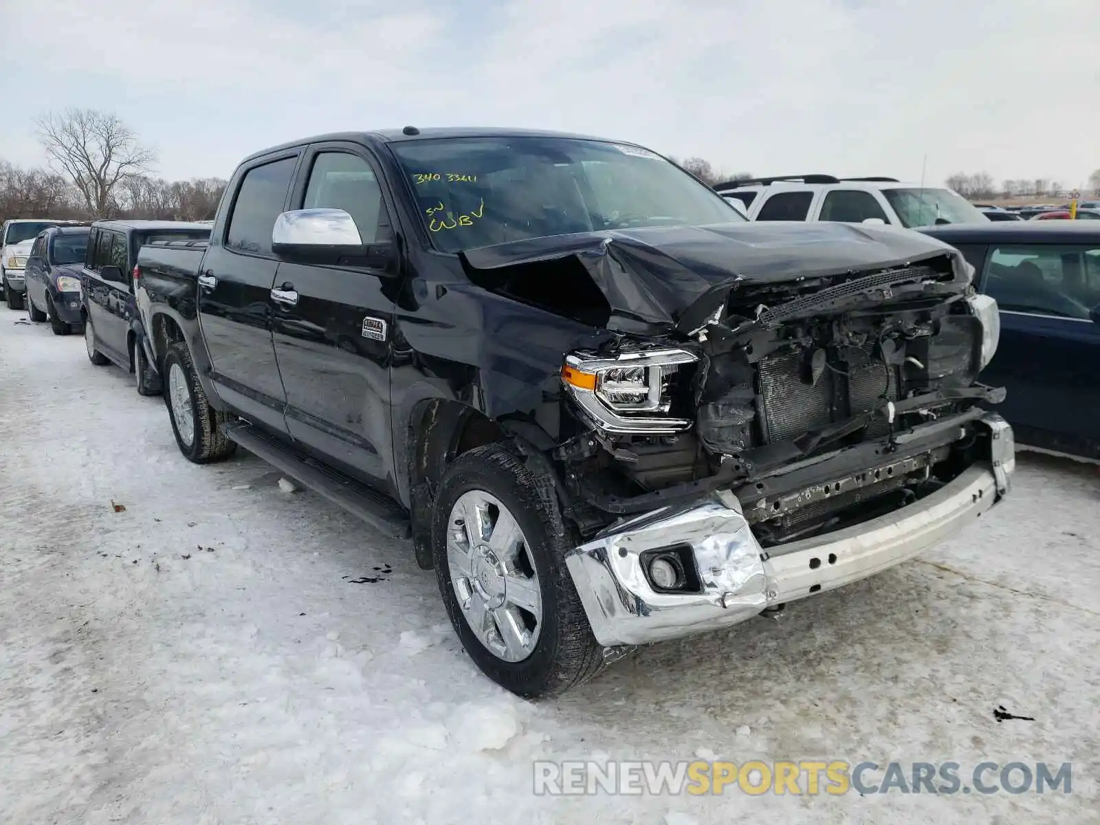 1 Photograph of a damaged car 5TFAY5F16KX830941 TOYOTA TUNDRA 2019