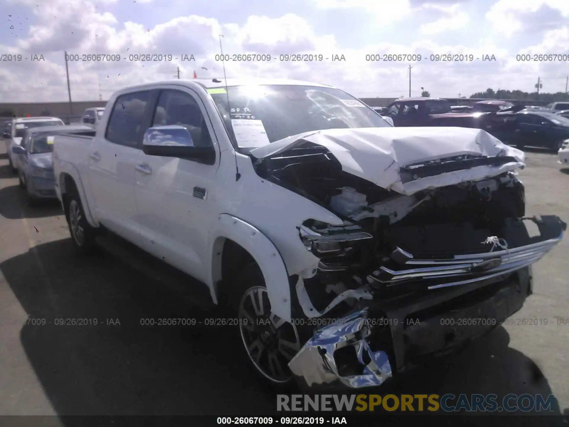 1 Photograph of a damaged car 5TFAY5F16KX844919 TOYOTA TUNDRA 2019