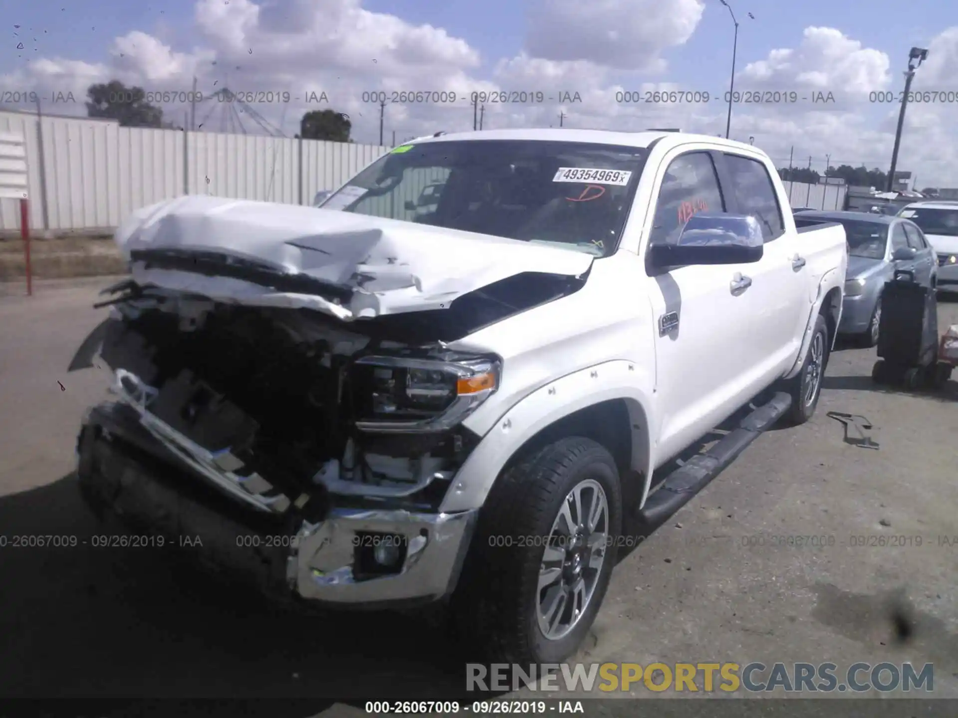 2 Photograph of a damaged car 5TFAY5F16KX844919 TOYOTA TUNDRA 2019