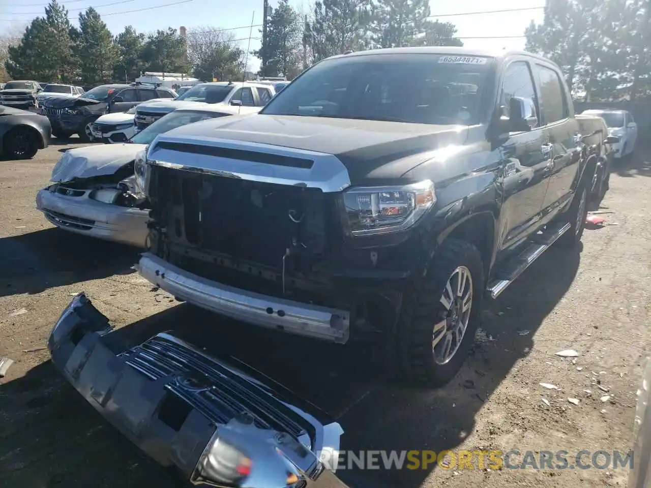 2 Photograph of a damaged car 5TFAY5F16KX859565 TOYOTA TUNDRA 2019