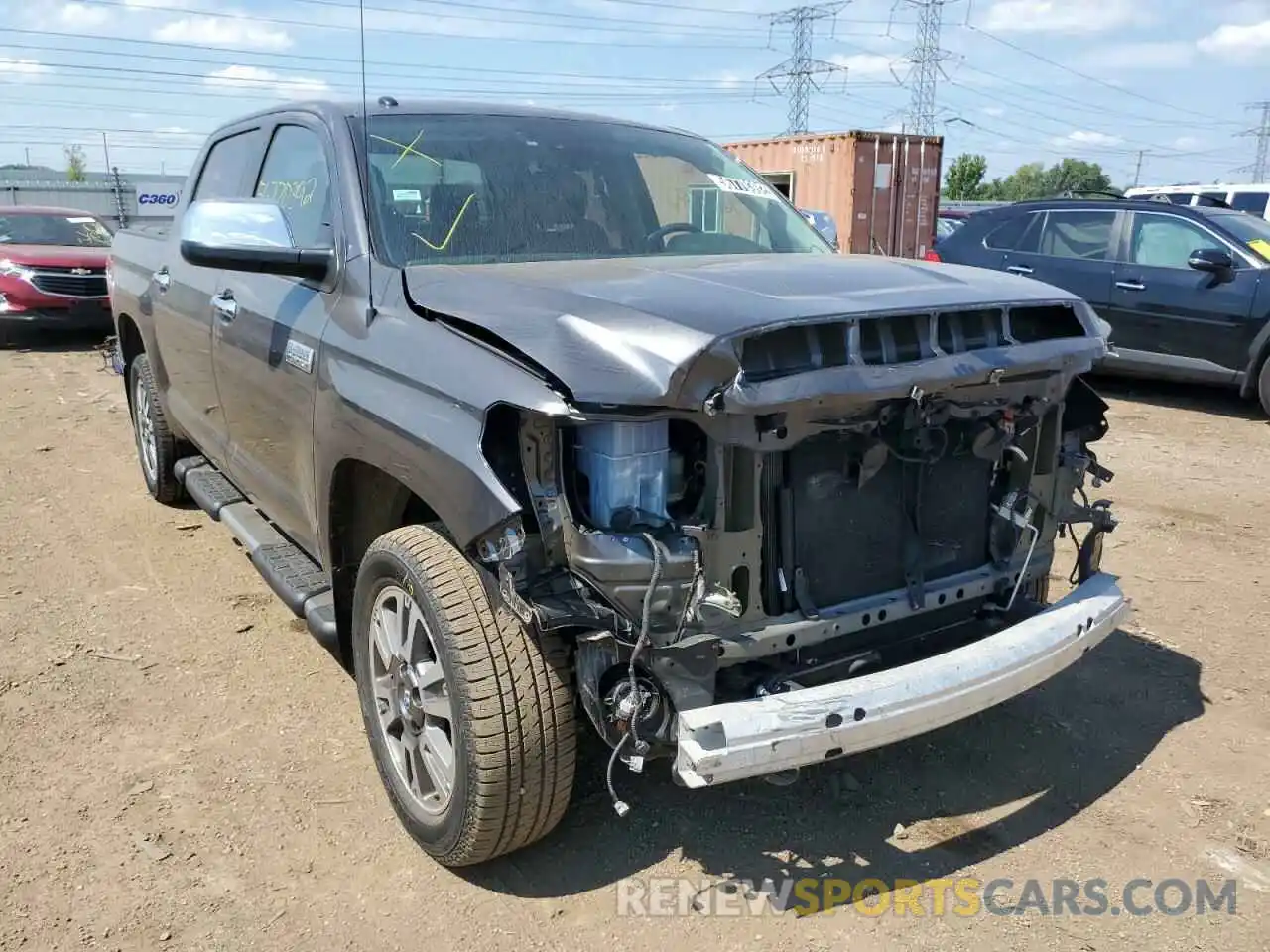 1 Photograph of a damaged car 5TFAY5F18KX786778 TOYOTA TUNDRA 2019