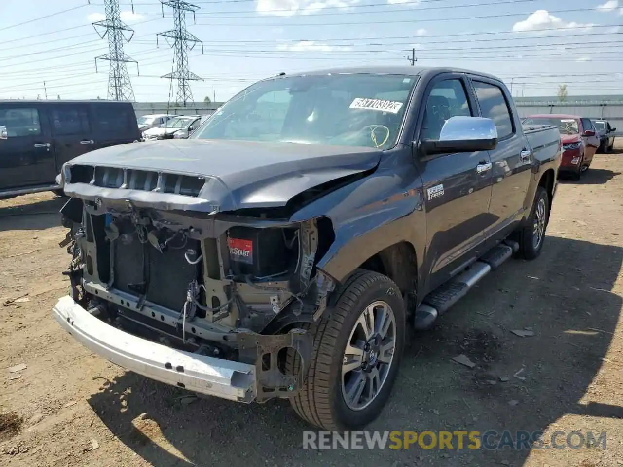 2 Photograph of a damaged car 5TFAY5F18KX786778 TOYOTA TUNDRA 2019