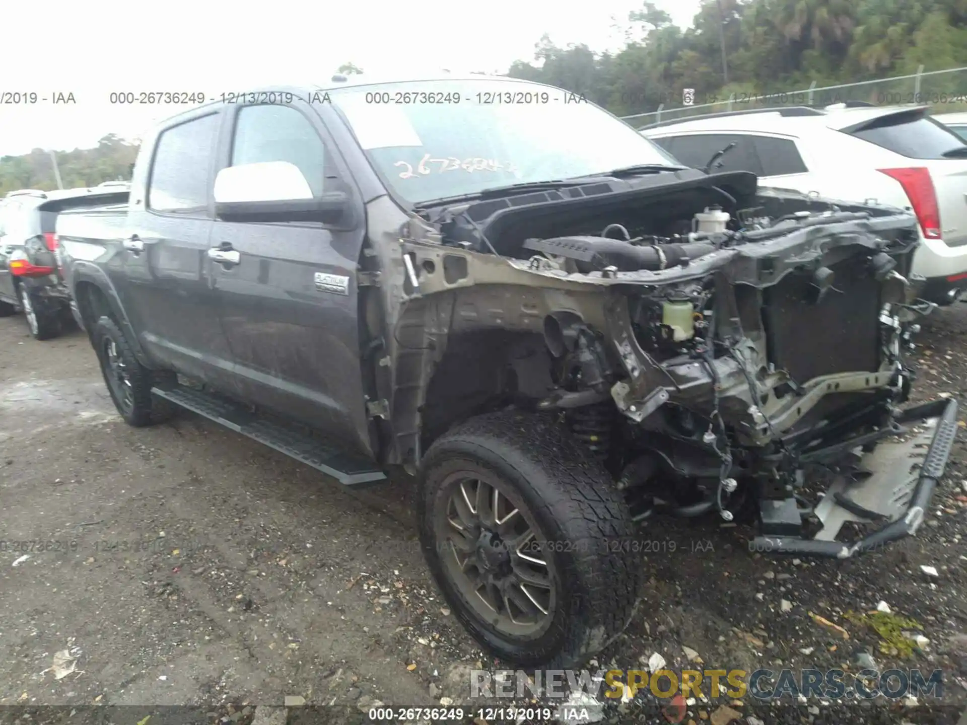 1 Photograph of a damaged car 5TFAY5F18KX809962 TOYOTA TUNDRA 2019