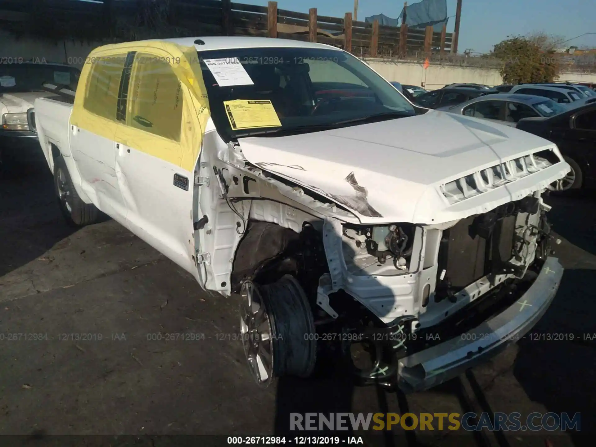 1 Photograph of a damaged car 5TFAY5F19KX805533 TOYOTA TUNDRA 2019