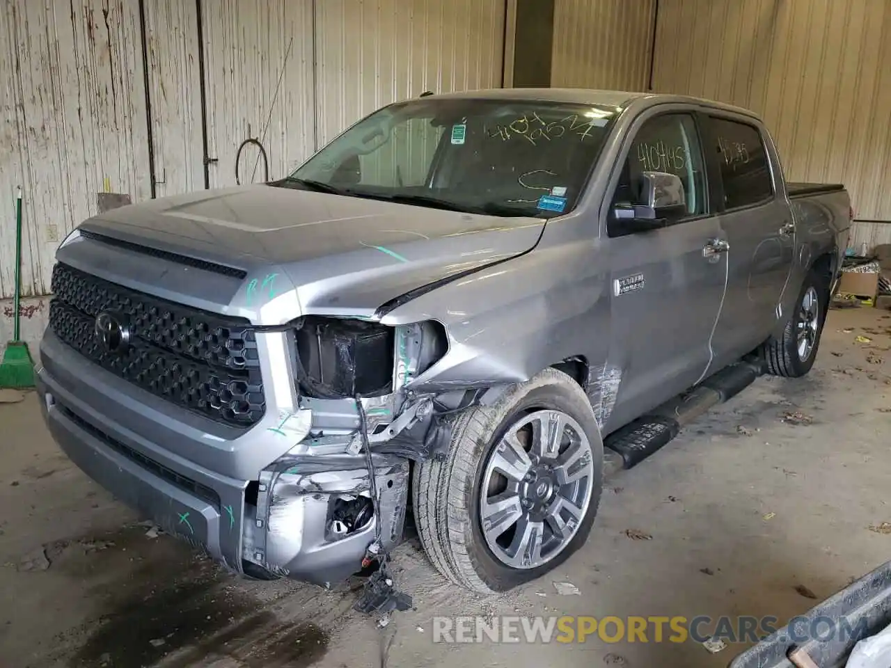 2 Photograph of a damaged car 5TFAY5F19KX819125 TOYOTA TUNDRA 2019