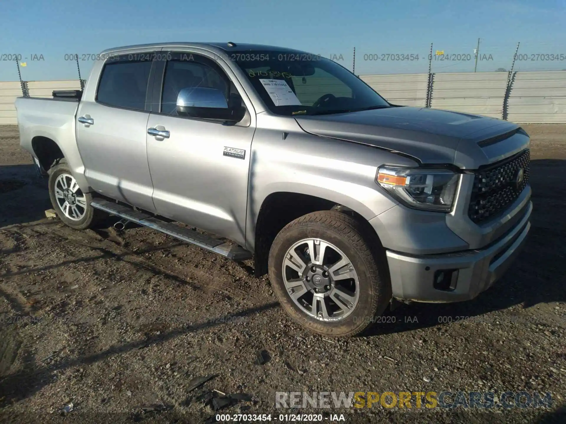 1 Photograph of a damaged car 5TFAY5F19KX823076 TOYOTA TUNDRA 2019