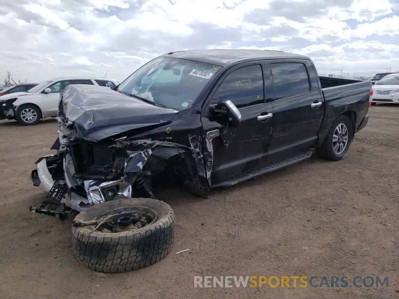 2 Photograph of a damaged car 5TFAY5F19KX827385 TOYOTA TUNDRA 2019