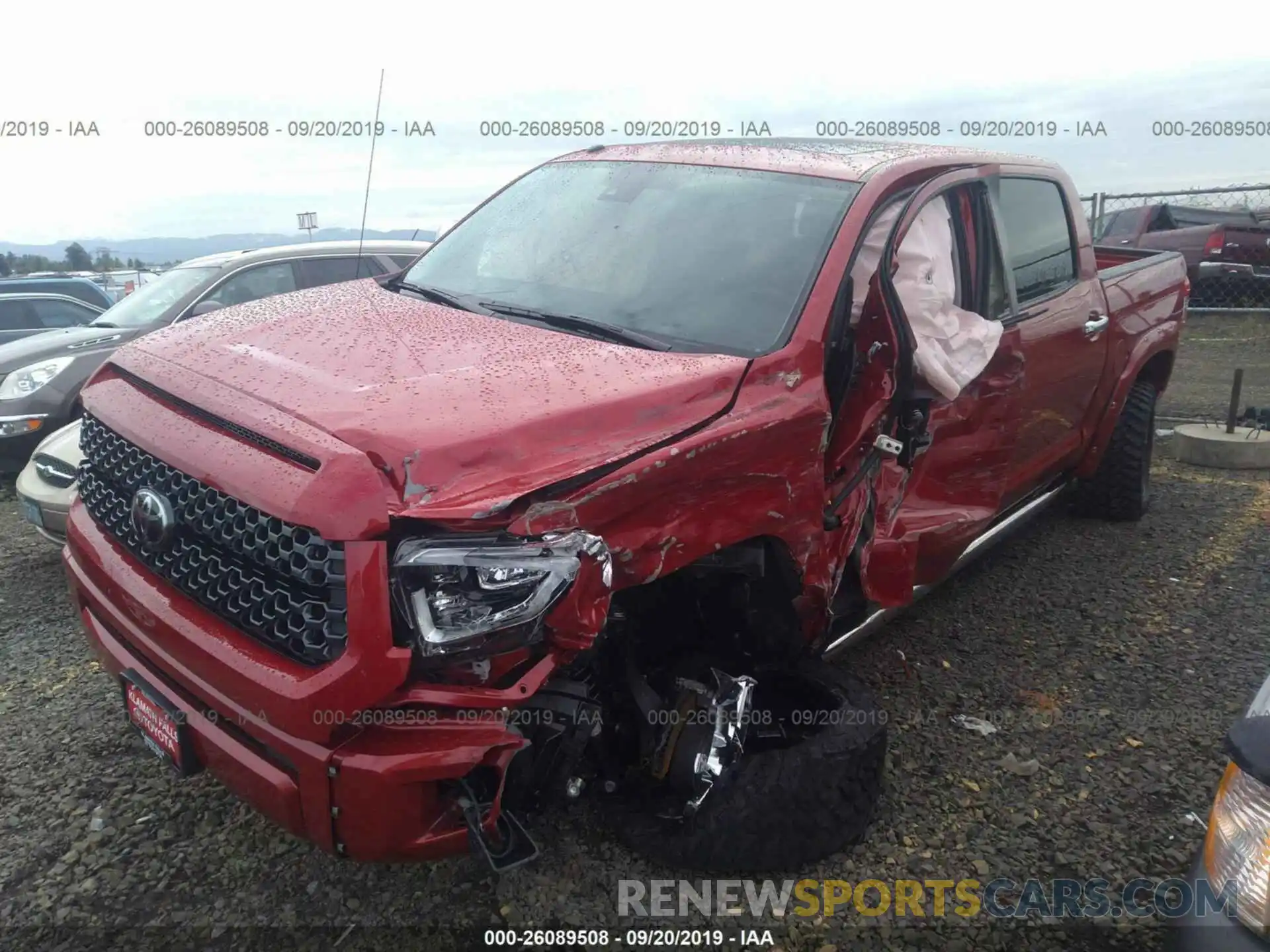 2 Photograph of a damaged car 5TFAY5F19KX844347 TOYOTA TUNDRA 2019