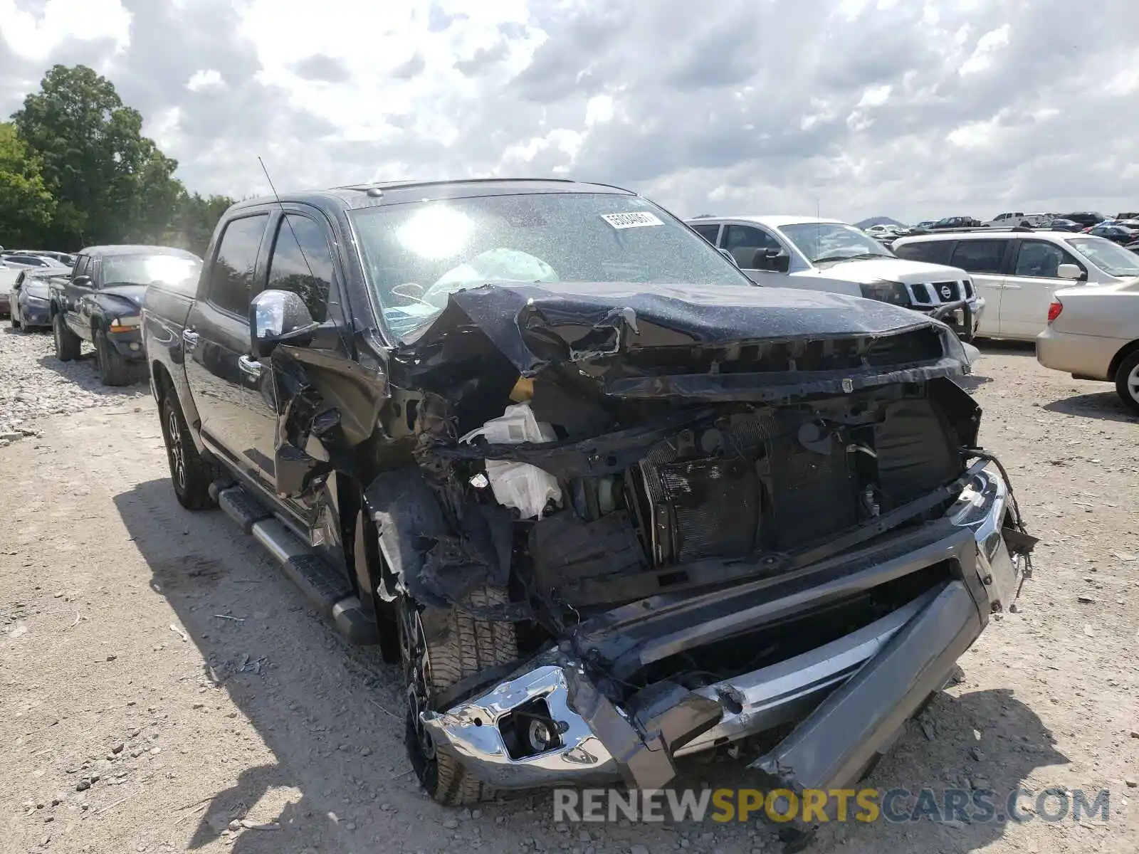 1 Photograph of a damaged car 5TFAY5F19KX862539 TOYOTA TUNDRA 2019