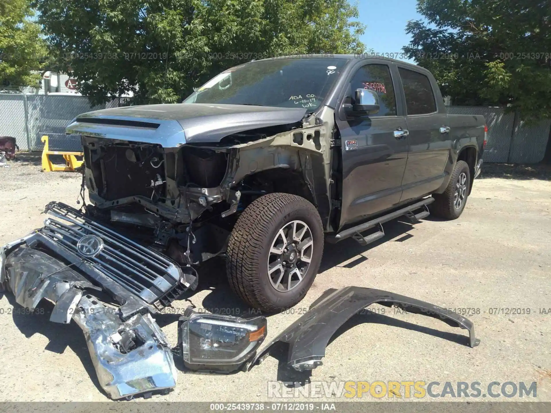 2 Photograph of a damaged car 5TFAY5F1XKX814435 TOYOTA TUNDRA 2019