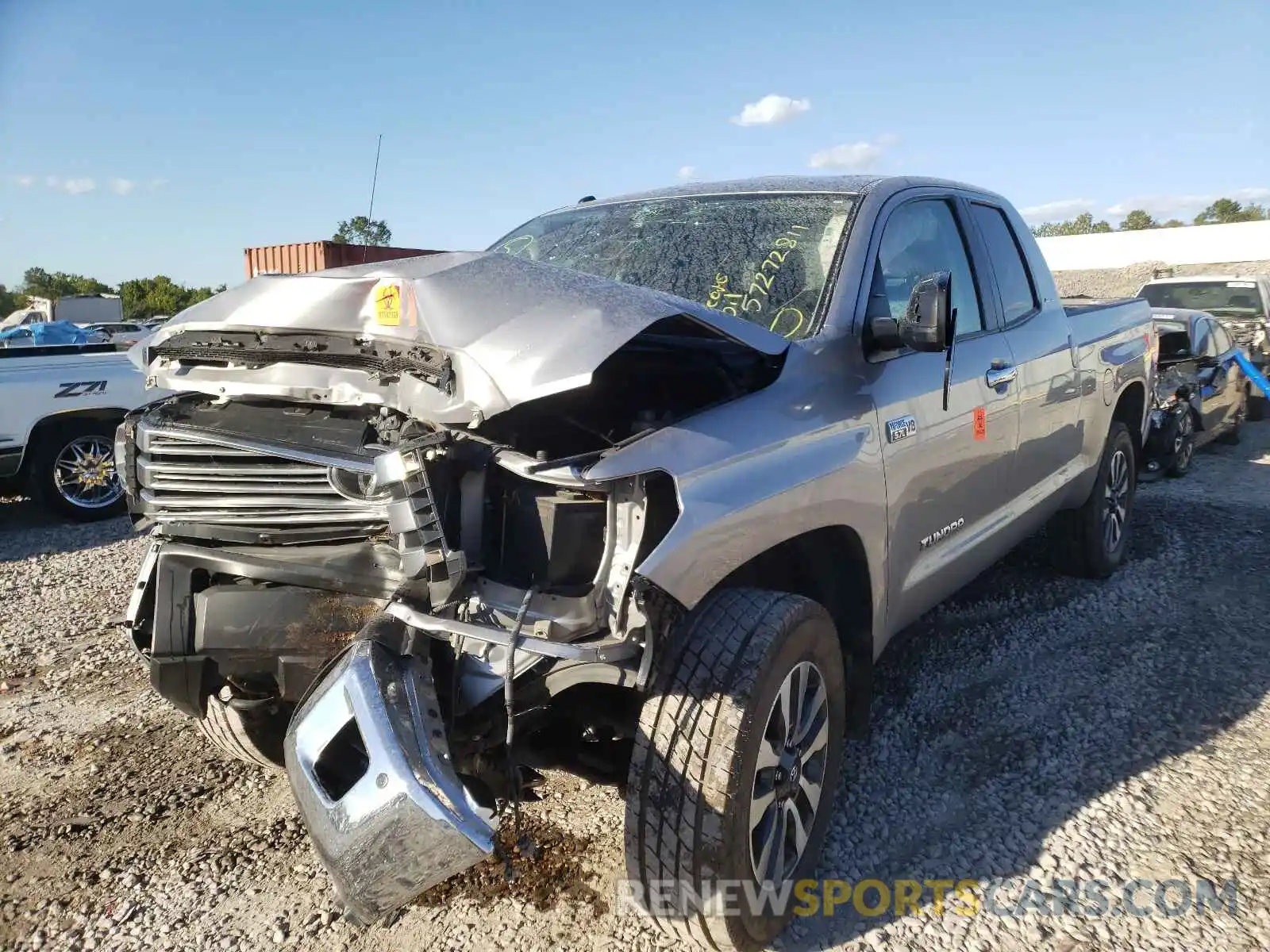 2 Photograph of a damaged car 5TFBY5F11KX818779 TOYOTA TUNDRA 2019