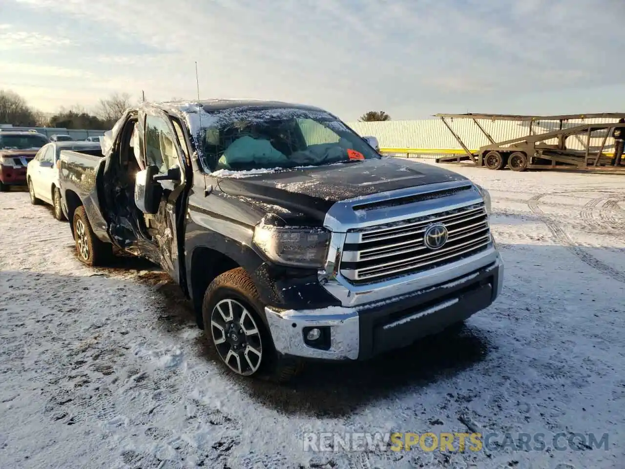 1 Photograph of a damaged car 5TFBY5F14KX790105 TOYOTA TUNDRA 2019