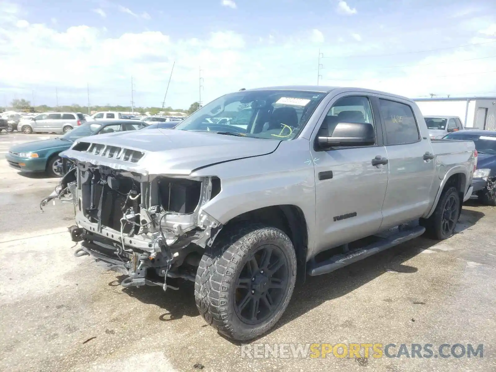 2 Photograph of a damaged car 5TFDW5F10KX788981 TOYOTA TUNDRA 2019