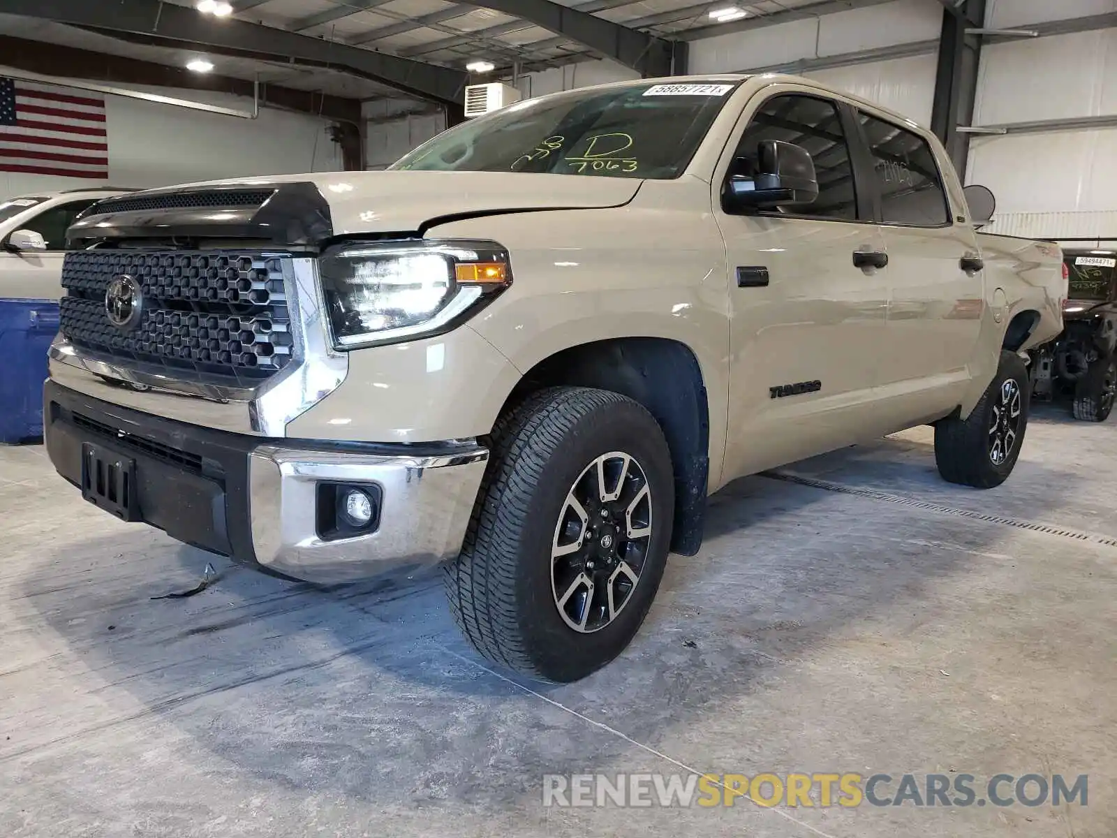 2 Photograph of a damaged car 5TFDW5F10KX837063 TOYOTA TUNDRA 2019