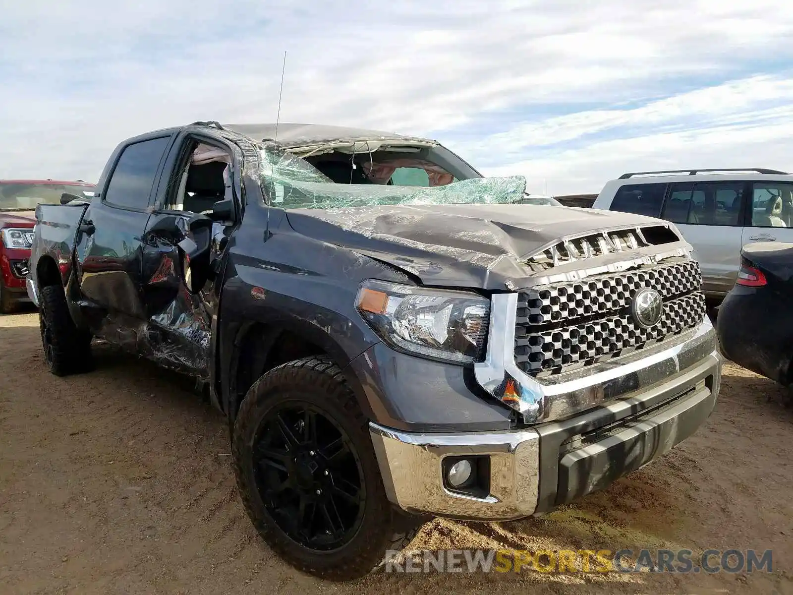 1 Photograph of a damaged car 5TFDW5F10KX848810 TOYOTA TUNDRA 2019