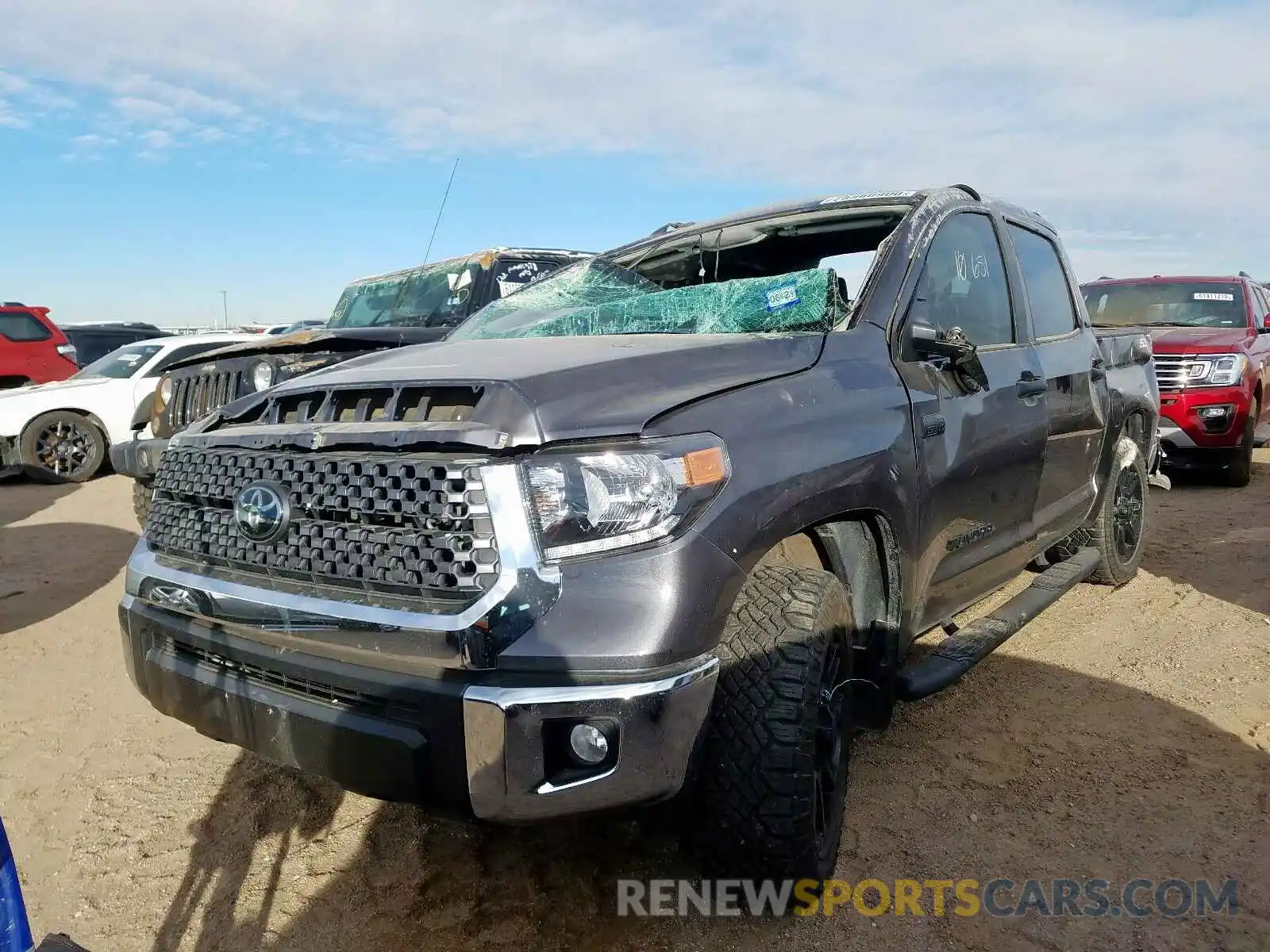 2 Photograph of a damaged car 5TFDW5F10KX848810 TOYOTA TUNDRA 2019