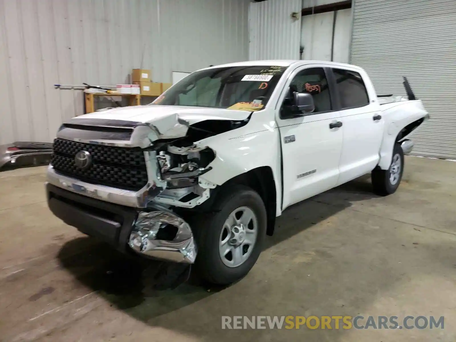 2 Photograph of a damaged car 5TFDW5F10KX870144 TOYOTA TUNDRA 2019