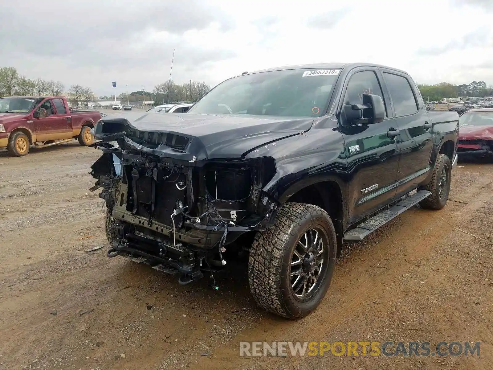 2 Photograph of a damaged car 5TFDW5F11KX795759 TOYOTA TUNDRA 2019