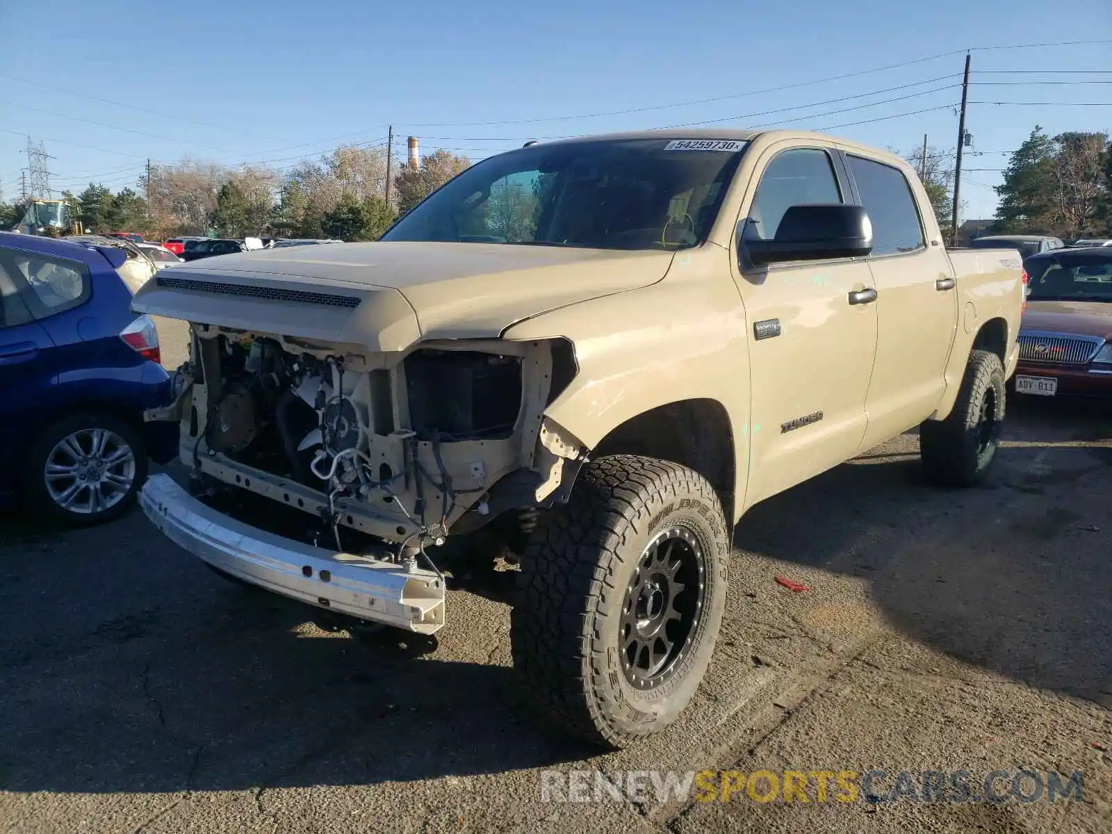 2 Photograph of a damaged car 5TFDW5F11KX800569 TOYOTA TUNDRA 2019