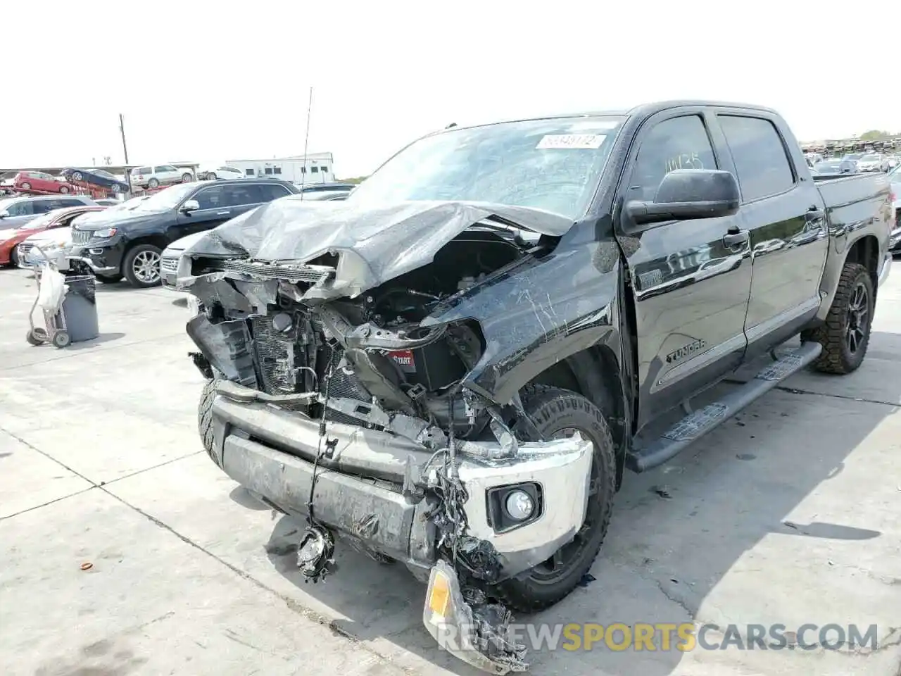 2 Photograph of a damaged car 5TFDW5F11KX842448 TOYOTA TUNDRA 2019