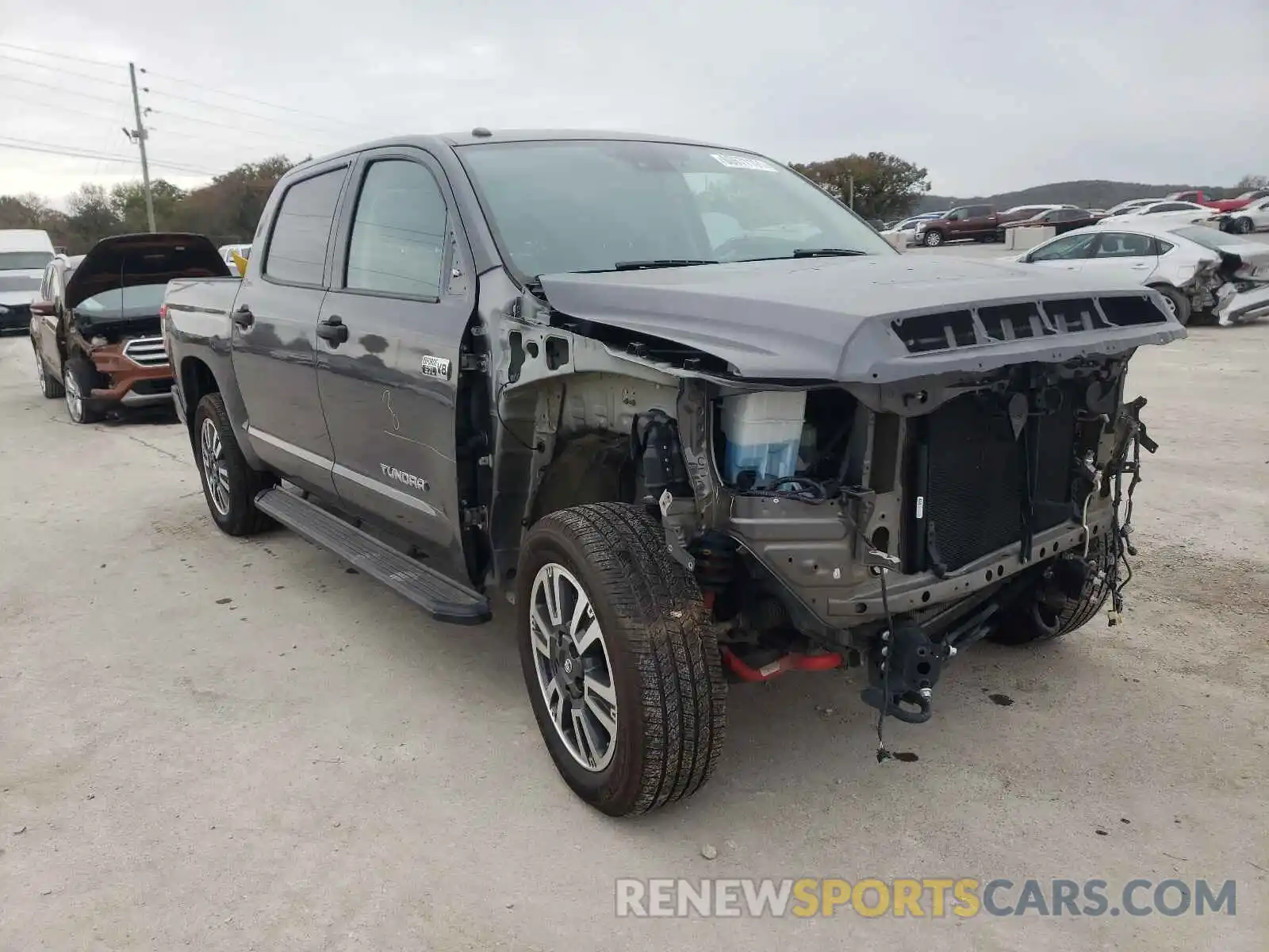 1 Photograph of a damaged car 5TFDW5F13KX844850 TOYOTA TUNDRA 2019