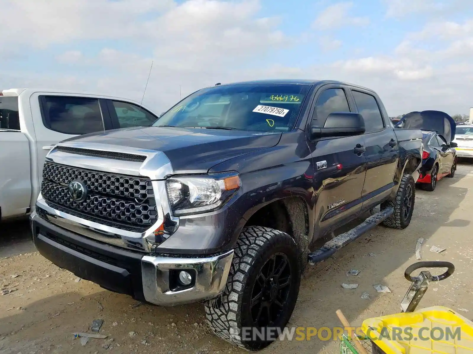 2 Photograph of a damaged car 5TFDW5F13KX866976 TOYOTA TUNDRA 2019