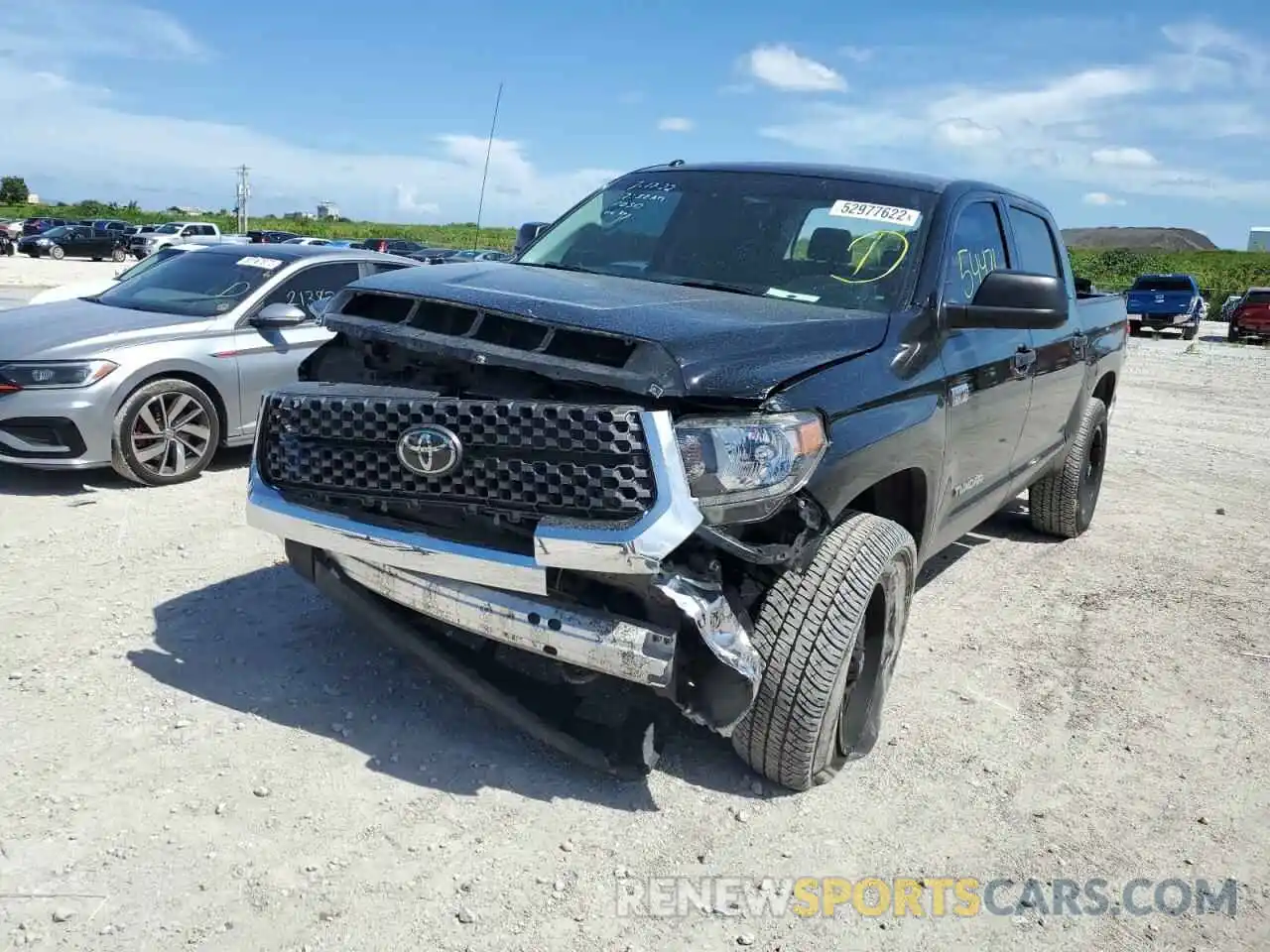 2 Photograph of a damaged car 5TFDW5F14KX813106 TOYOTA TUNDRA 2019