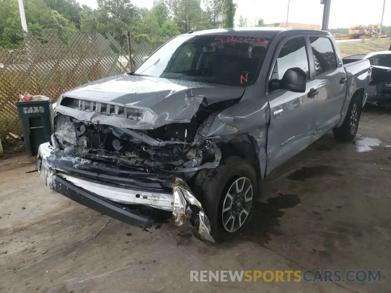 2 Photograph of a damaged car 5TFDW5F15KX818282 TOYOTA TUNDRA 2019