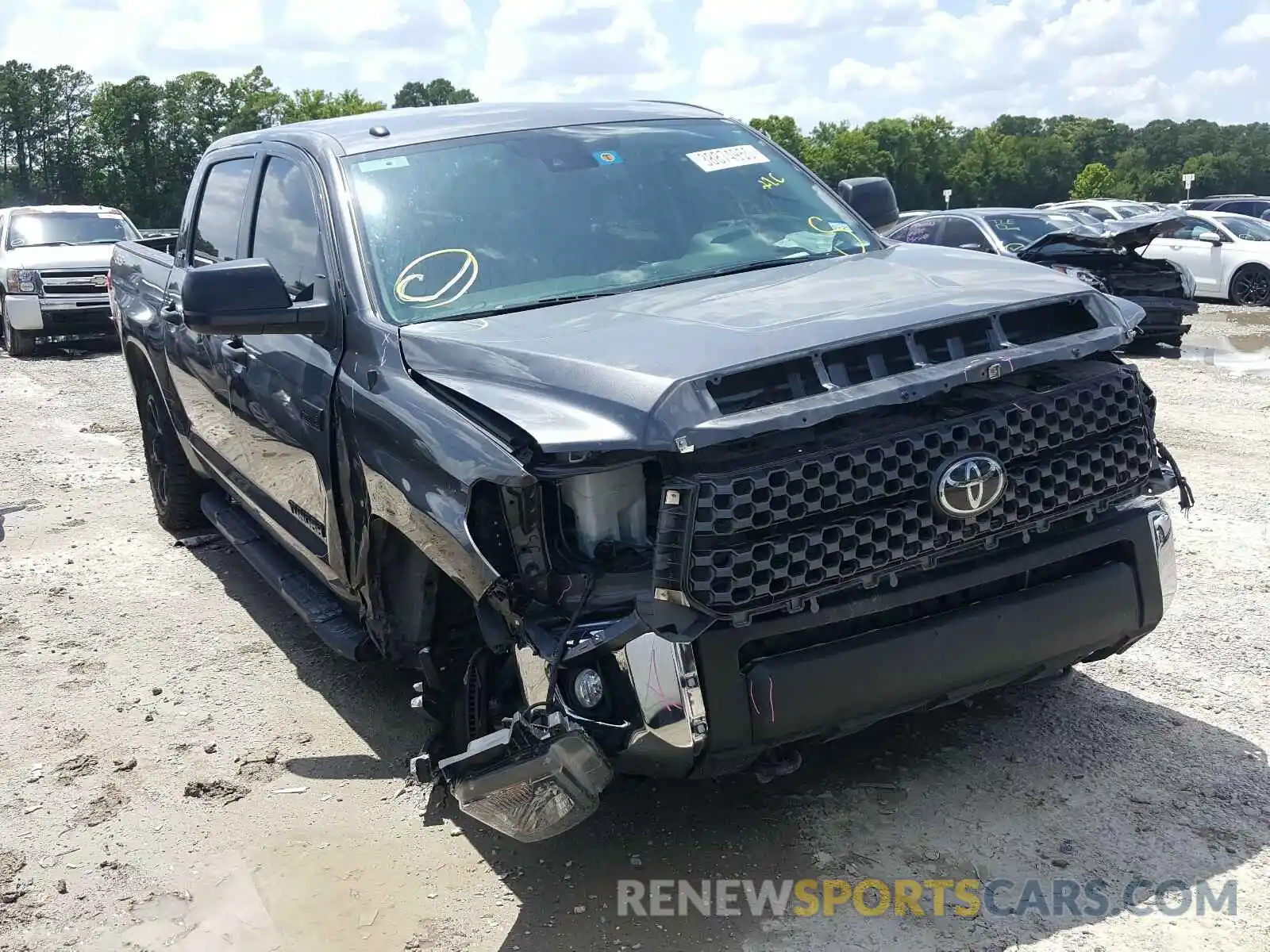 1 Photograph of a damaged car 5TFDW5F15KX841027 TOYOTA TUNDRA 2019