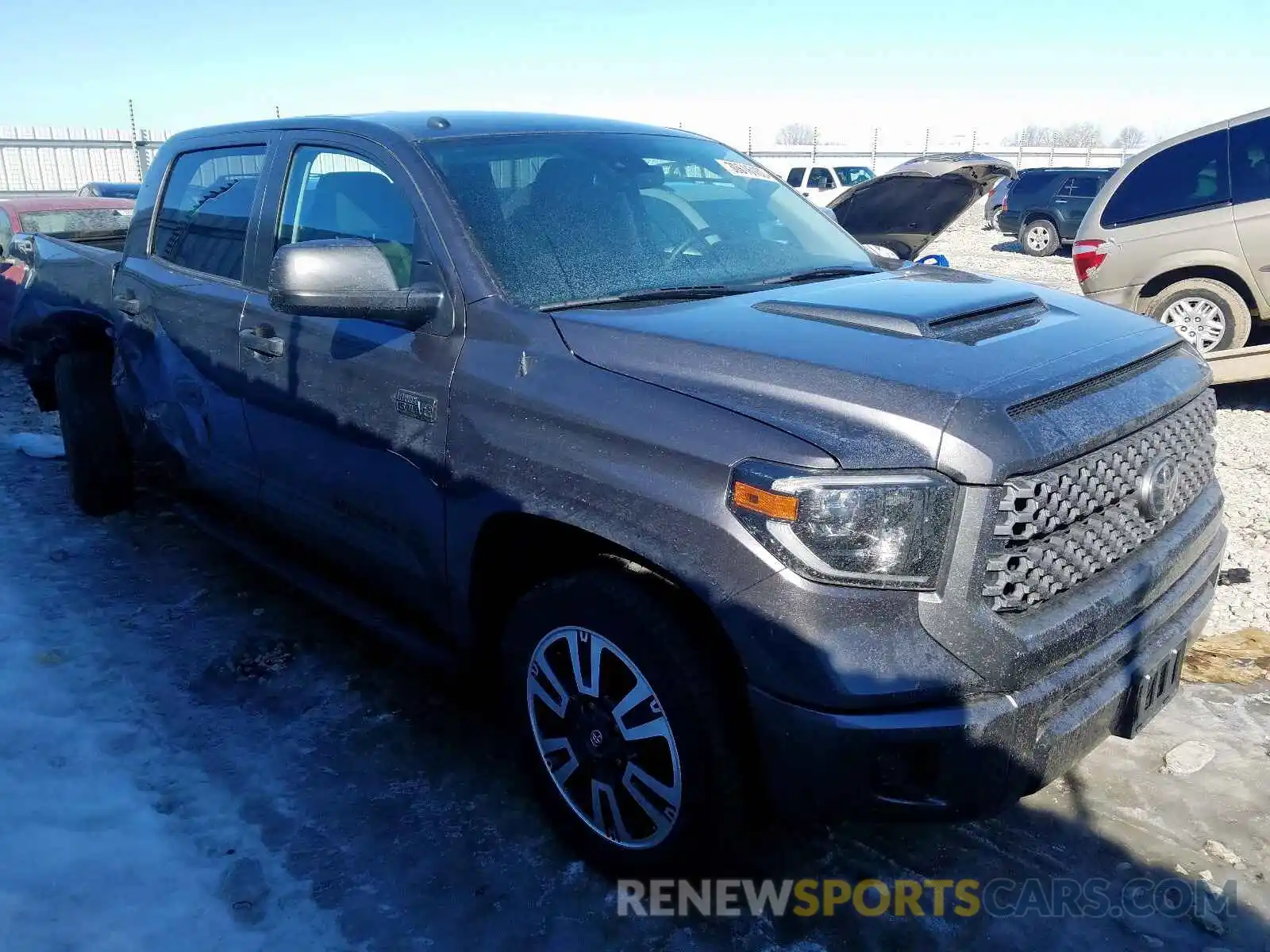 1 Photograph of a damaged car 5TFDW5F16KX840596 TOYOTA TUNDRA 2019