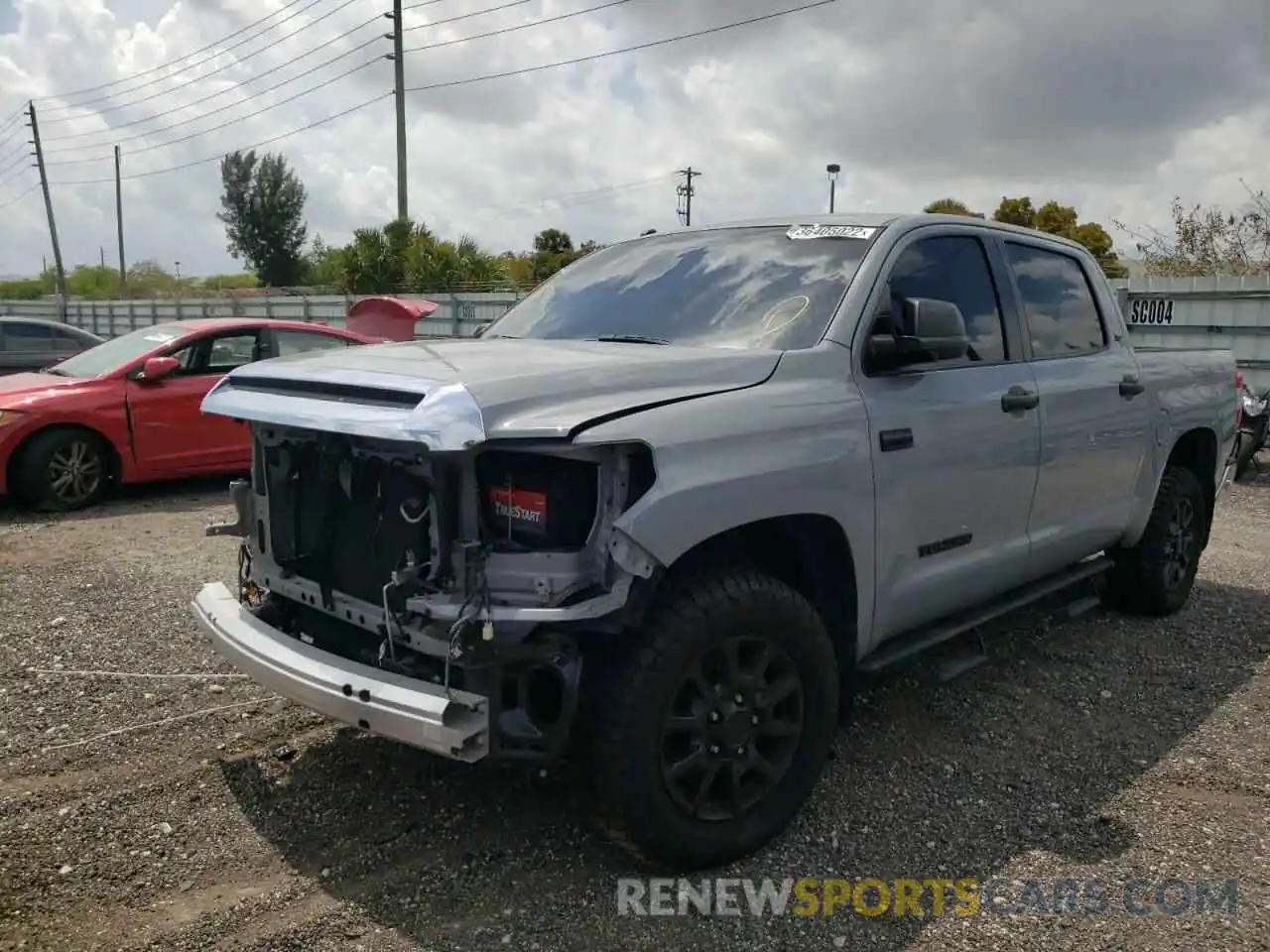 2 Photograph of a damaged car 5TFDW5F16KX849556 TOYOTA TUNDRA 2019