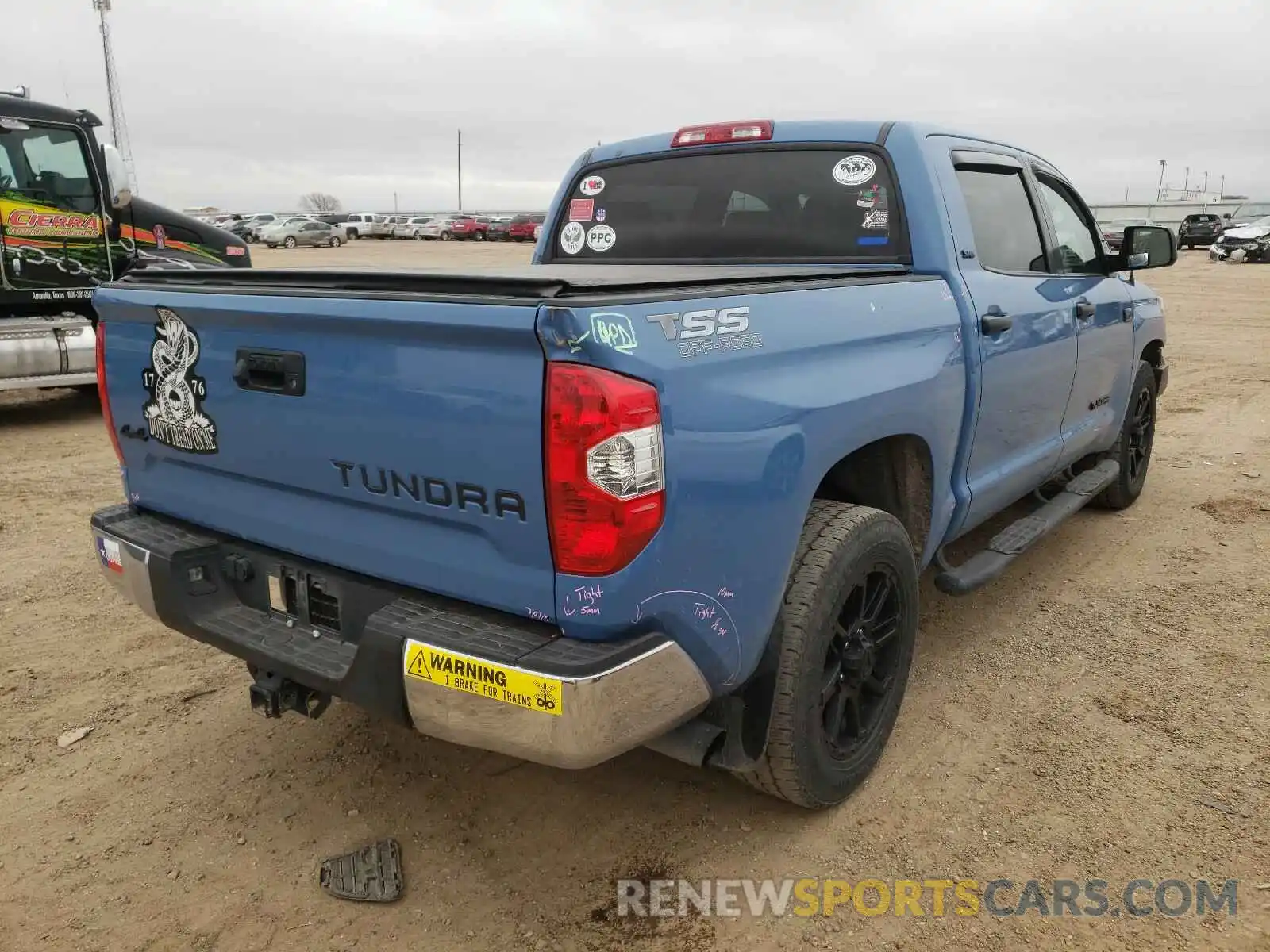 4 Photograph of a damaged car 5TFDW5F17KX799749 TOYOTA TUNDRA 2019