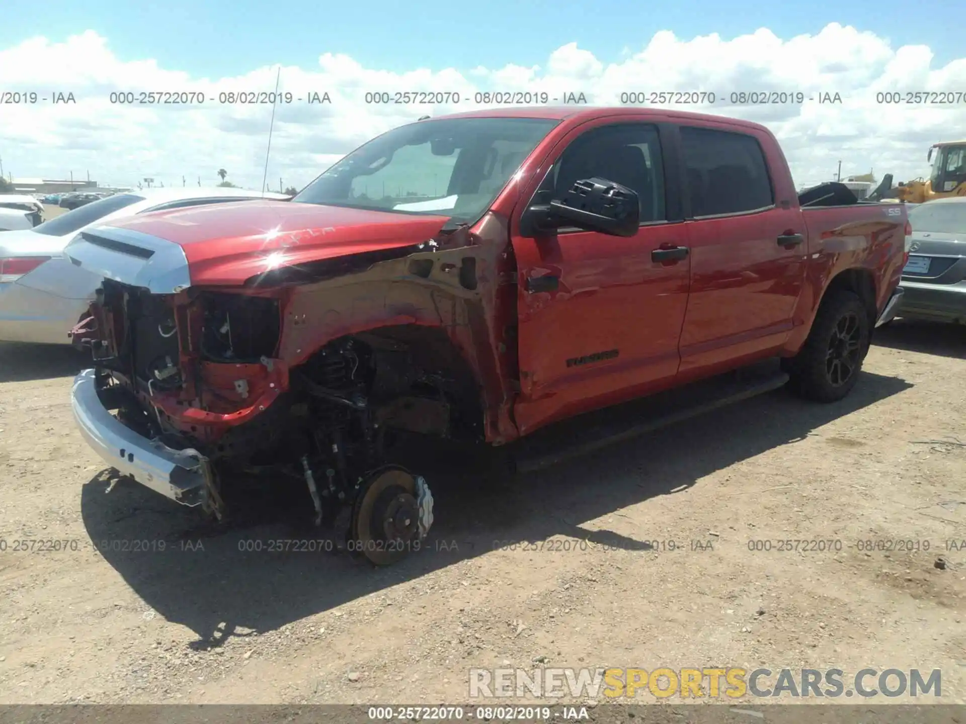 2 Photograph of a damaged car 5TFDW5F17KX850828 TOYOTA TUNDRA 2019