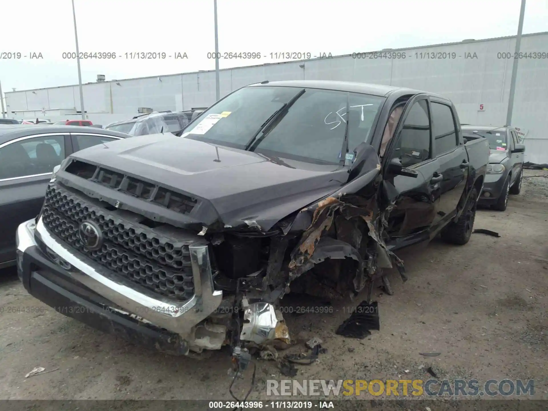 2 Photograph of a damaged car 5TFDW5F18KX794558 TOYOTA TUNDRA 2019