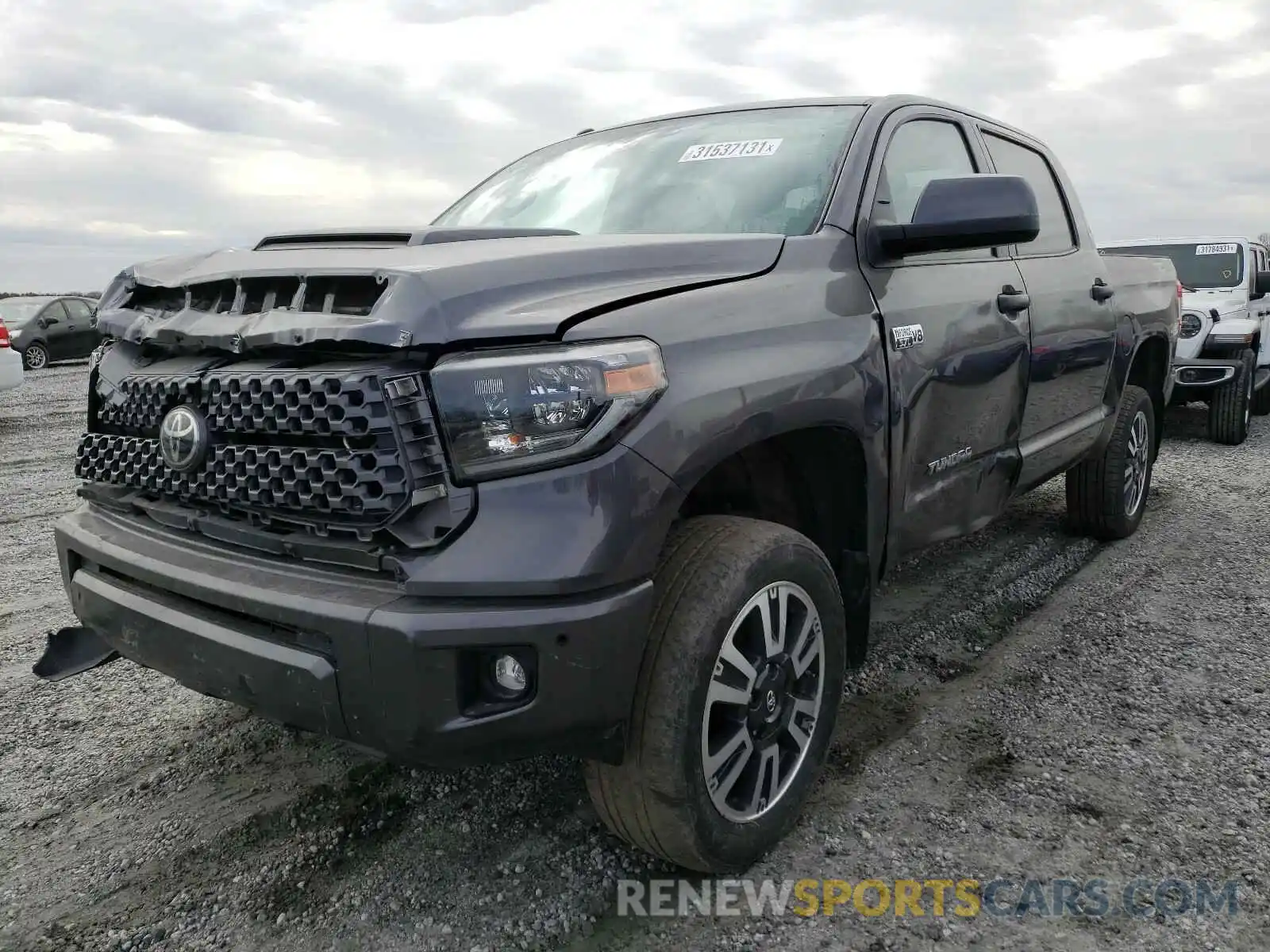 2 Photograph of a damaged car 5TFDW5F18KX843404 TOYOTA TUNDRA 2019