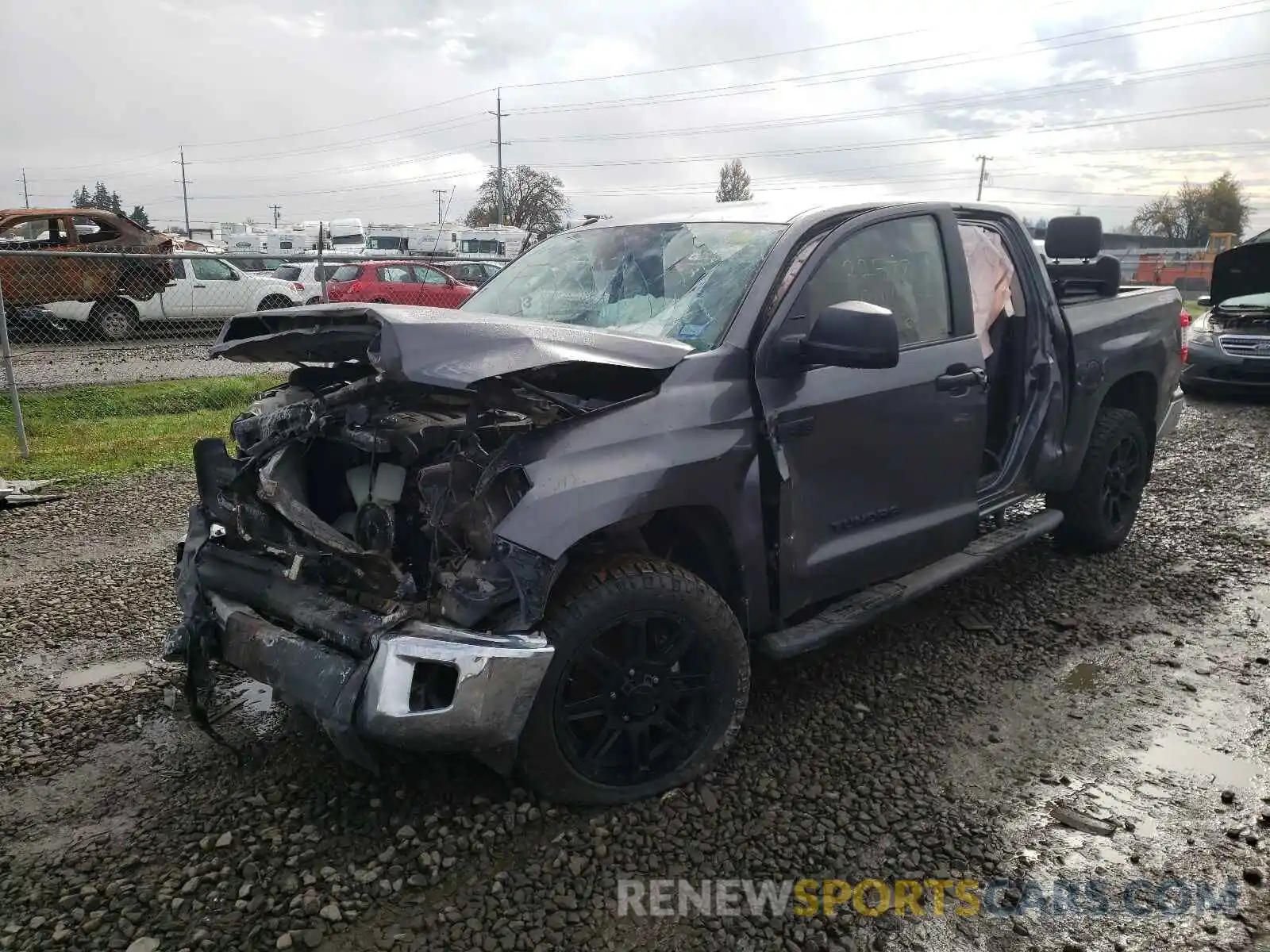 2 Photograph of a damaged car 5TFDW5F18KX870196 TOYOTA TUNDRA 2019