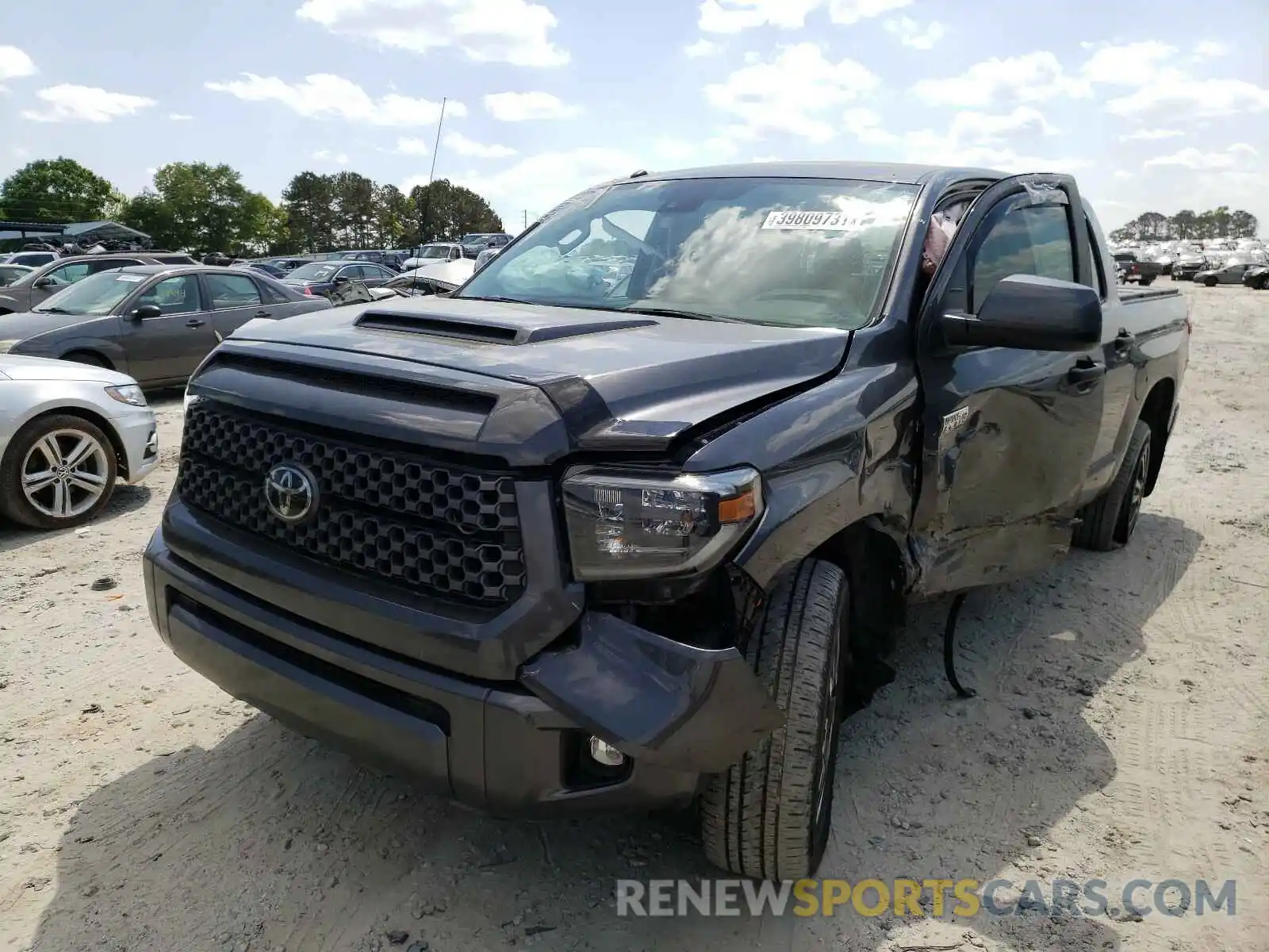 2 Photograph of a damaged car 5TFDW5F19KX784136 TOYOTA TUNDRA 2019