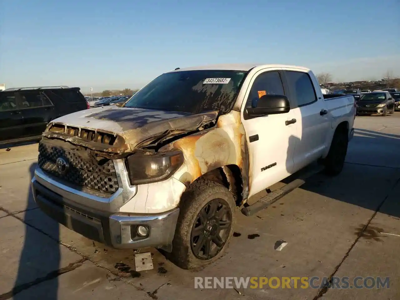 2 Photograph of a damaged car 5TFDW5F19KX840916 TOYOTA TUNDRA 2019