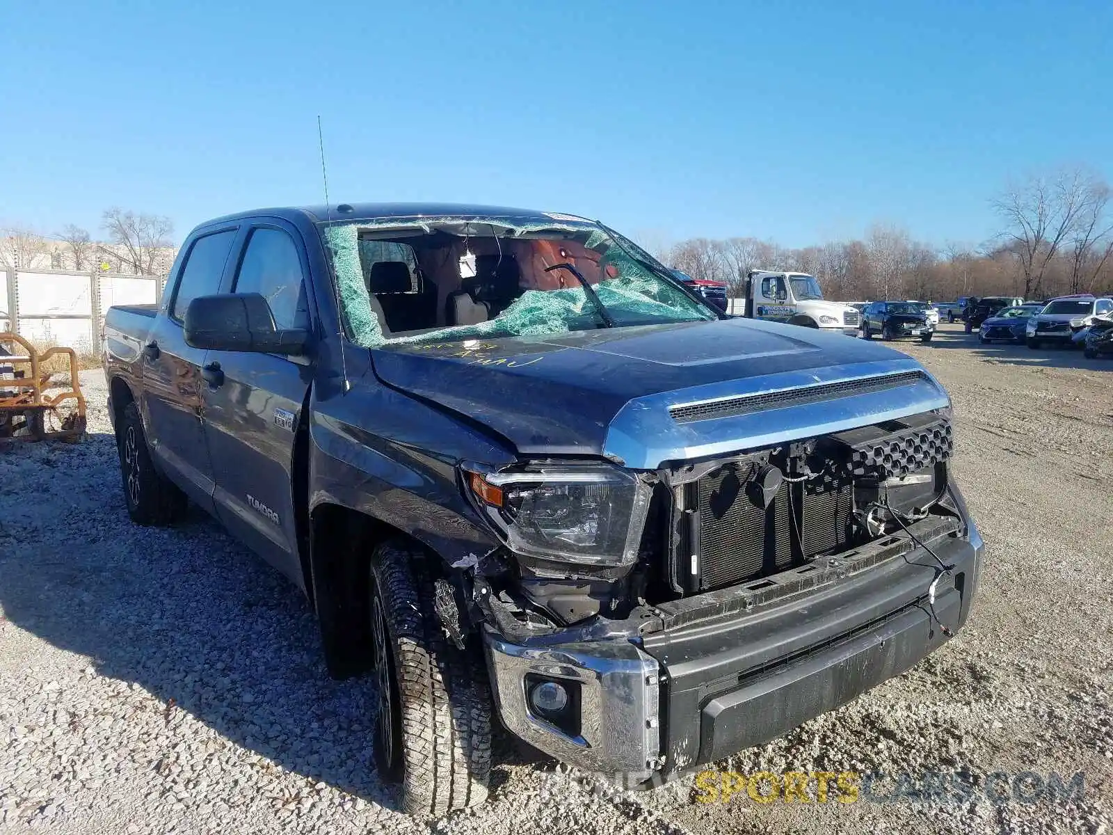 1 Photograph of a damaged car 5TFDW5F19KX855948 TOYOTA TUNDRA 2019