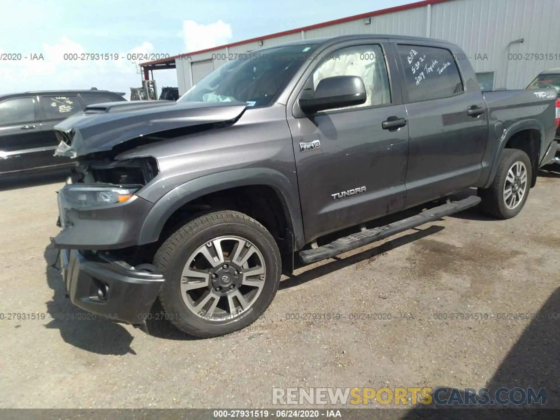 2 Photograph of a damaged car 5TFDY5F13KX795496 TOYOTA TUNDRA 2019