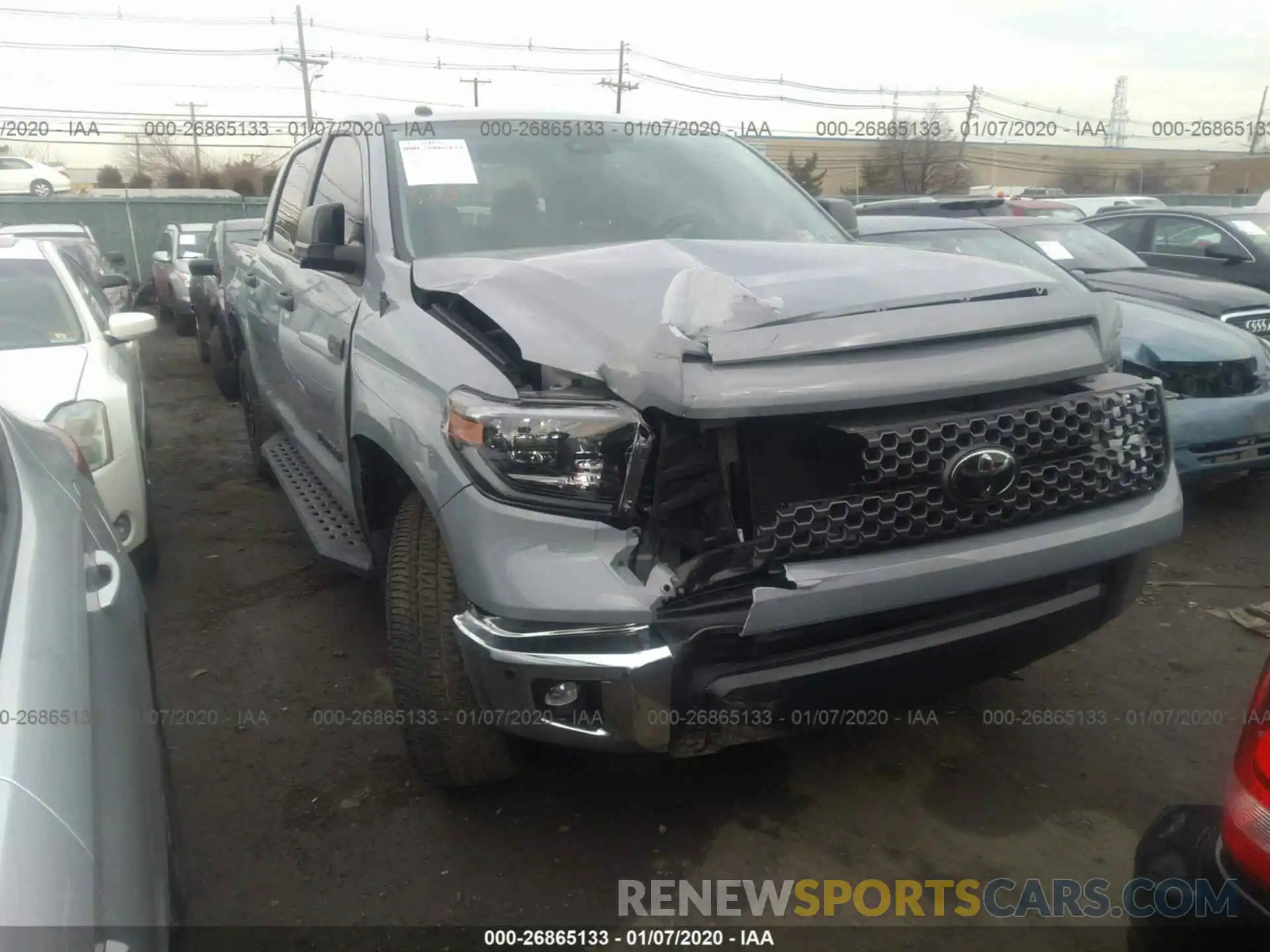 1 Photograph of a damaged car 5TFDY5F13KX808764 TOYOTA TUNDRA 2019