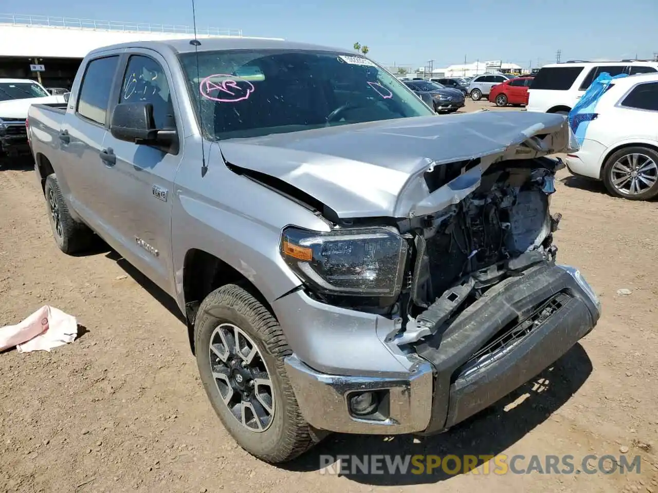 1 Photograph of a damaged car 5TFDY5F14KX870013 TOYOTA TUNDRA 2019