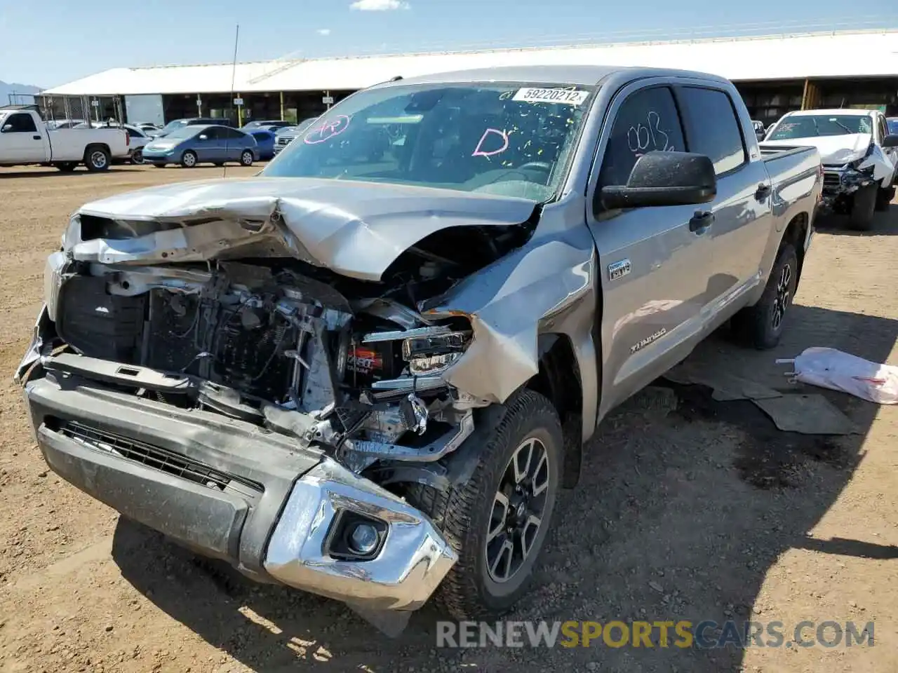 2 Photograph of a damaged car 5TFDY5F14KX870013 TOYOTA TUNDRA 2019