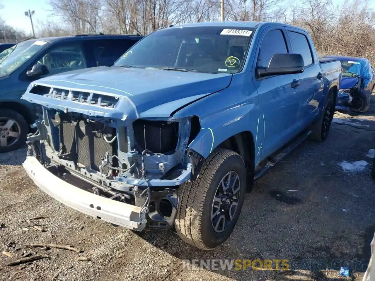 2 Photograph of a damaged car 5TFDY5F16KX805793 TOYOTA TUNDRA 2019