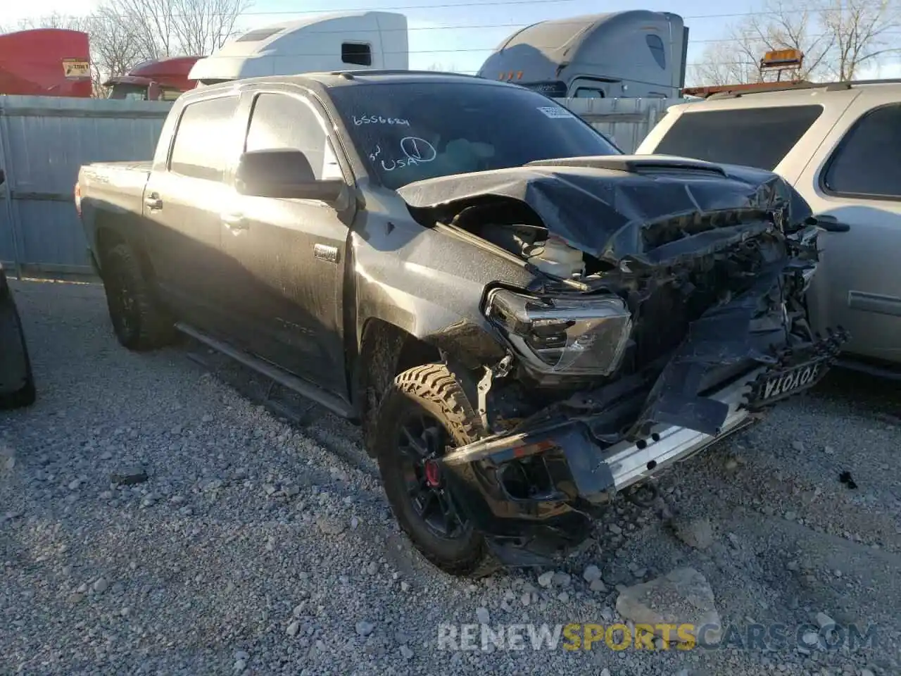 1 Photograph of a damaged car 5TFDY5F16KX827647 TOYOTA TUNDRA 2019