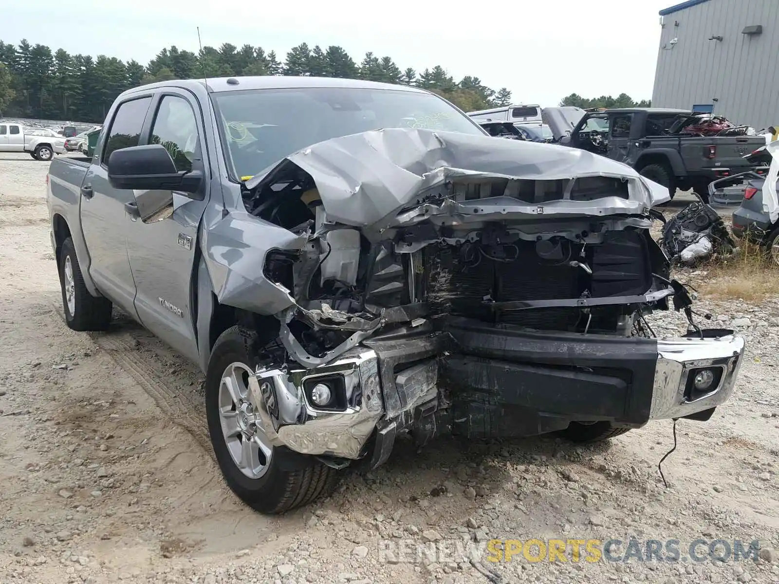 1 Photograph of a damaged car 5TFDY5F16KX862155 TOYOTA TUNDRA 2019